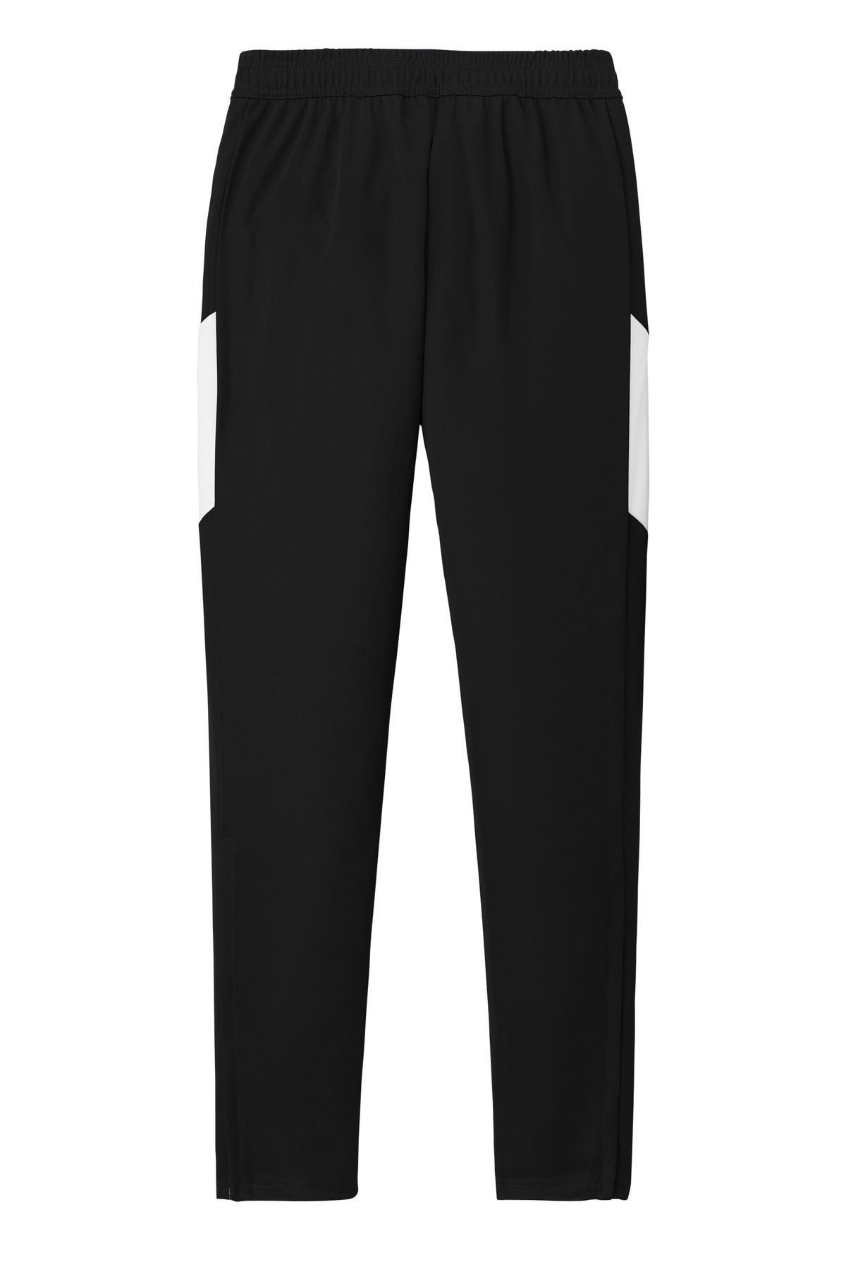 Rear View of Blk/White Sport-Tek Travel Pant PST800 plain