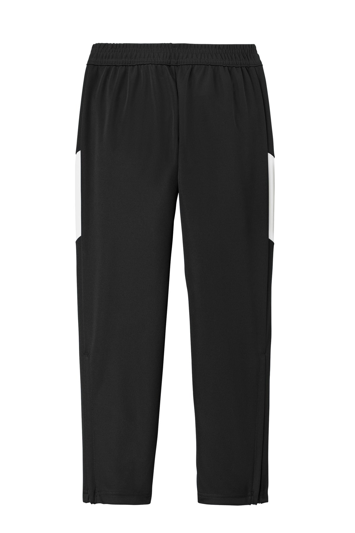 Rear View of Blk/White Sport-Tek Youth Travel Pant YPST800