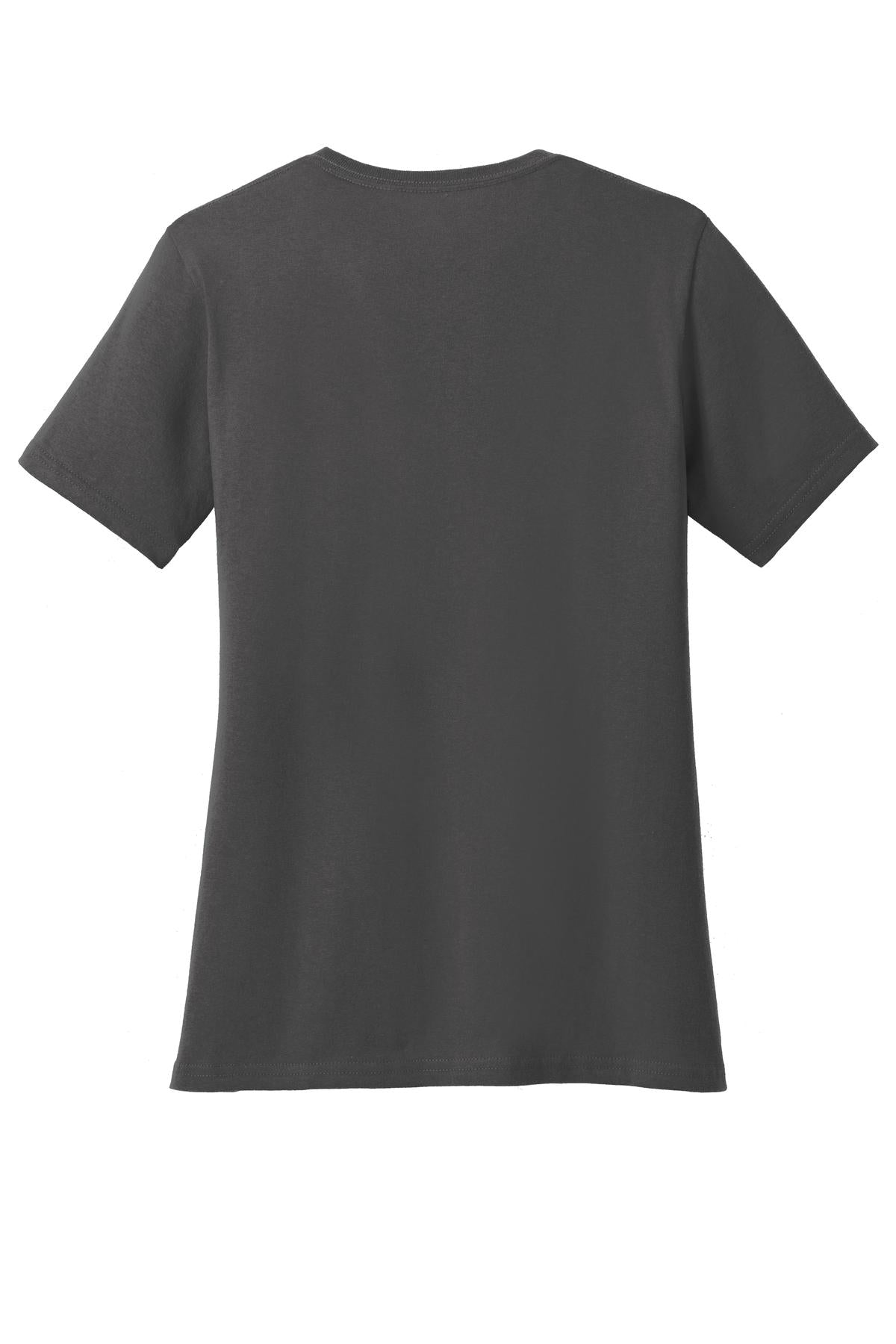 Rear View of Charcoal Port & Co Women's Core Cotton Tee. LPC54 plain