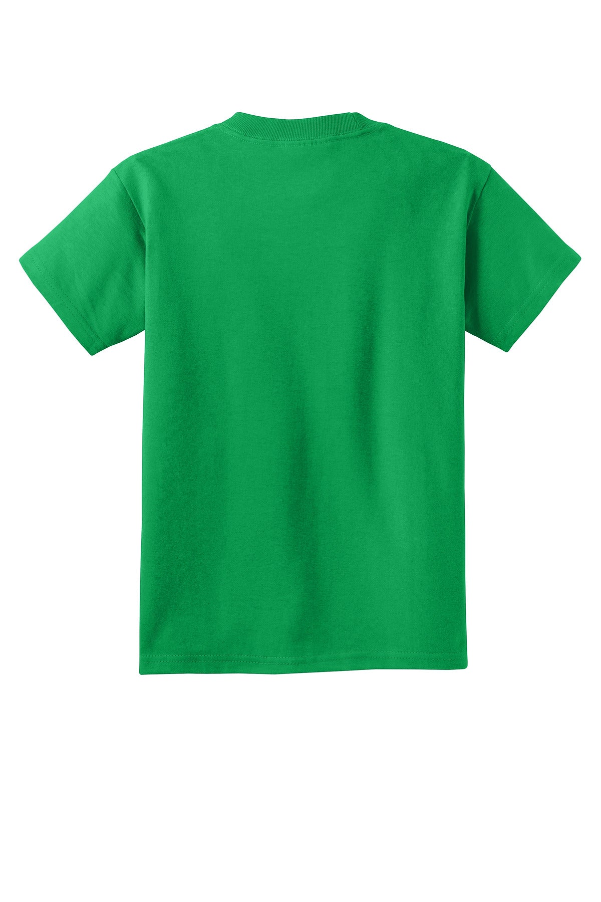 Rear View of Clover Green Port & Co Youth Core Cotton Tee. PC54Y plain