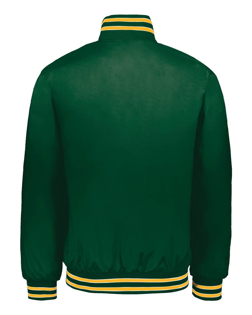 Rear View of Dark Green/ Light Gold/ White Heritage Jacket - 229140 plain