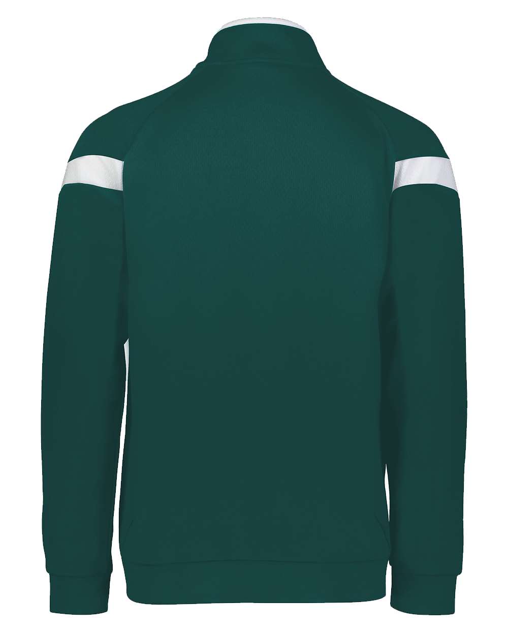 Rear View of Dark Green/ White/ Dark Green Youth Limitless Full-Zip Jacket - 229679 plain