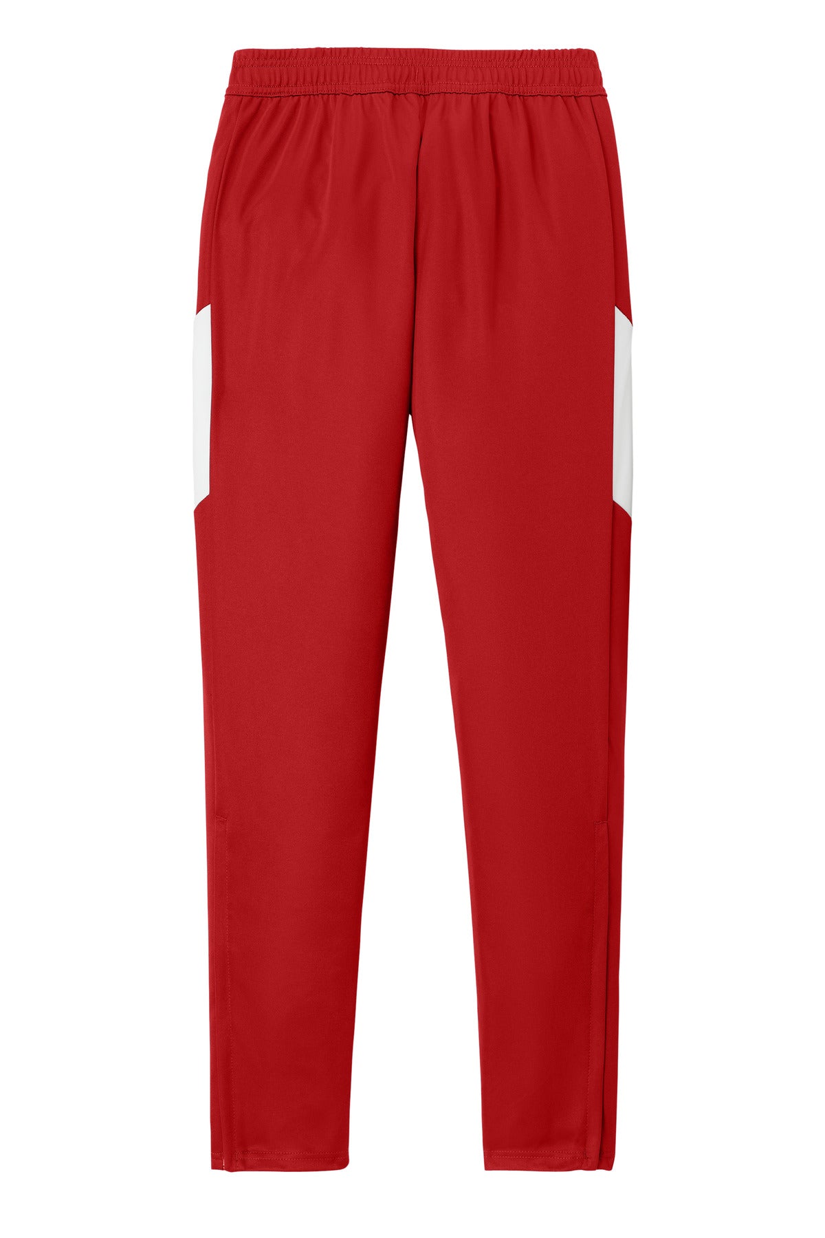 Rear View of DpRd/Wht Sport-Tek Travel Pant PST800 plain