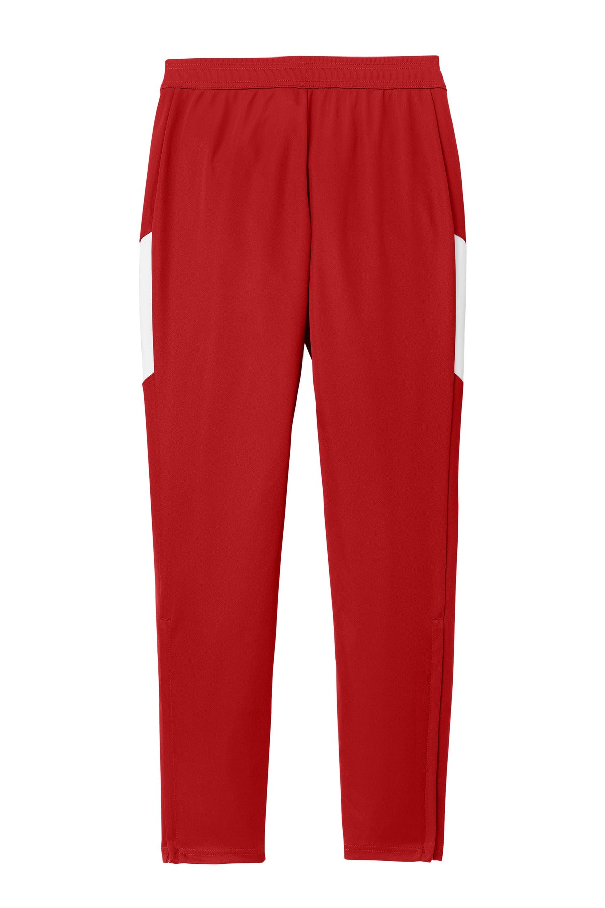 Rear View of DpRd/Wht Sport-Tek Women's Travel Pant LPST800 plain