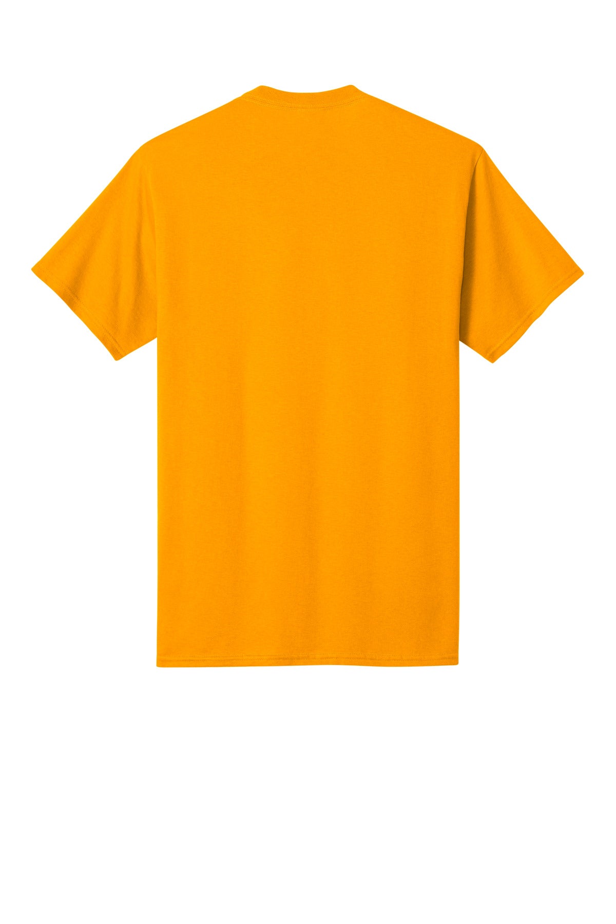 Rear View of Gold Port & Co Core Cotton Tee. PC54 plain