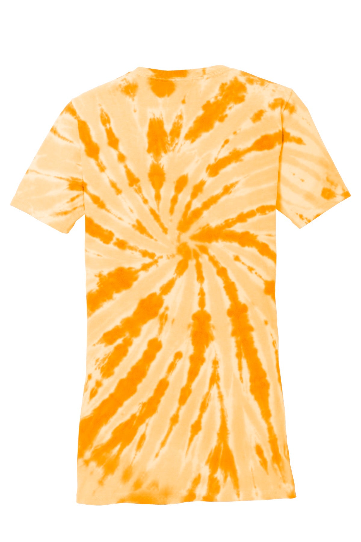Rear View of Gold Port & Co Women's Tie-Dye V-Neck Tee. LPC147V plain