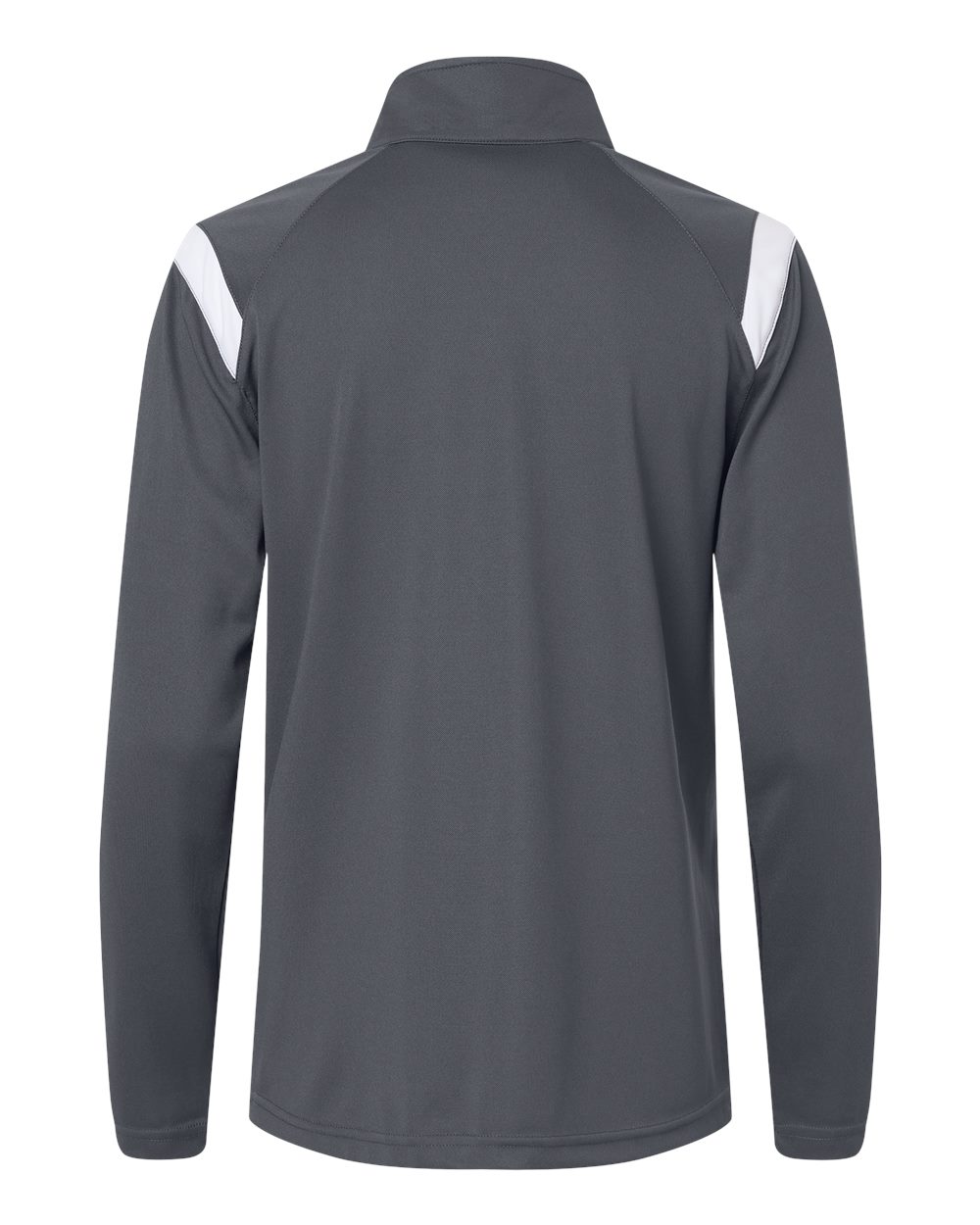 Rear View of Graphite/ White Women's On The Rise Outercore Warm-Up Jacket - 7925 plain
