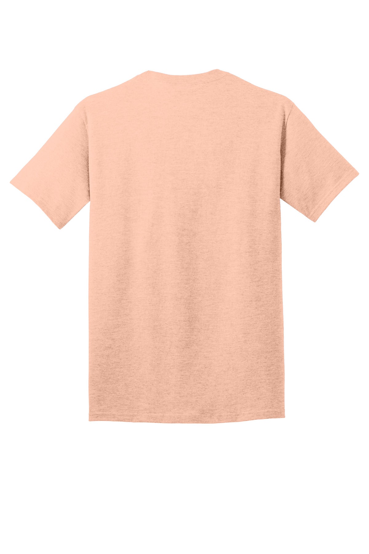 Rear View of HtdDstyPch Port & Co Core Cotton Tee. PC54 plain