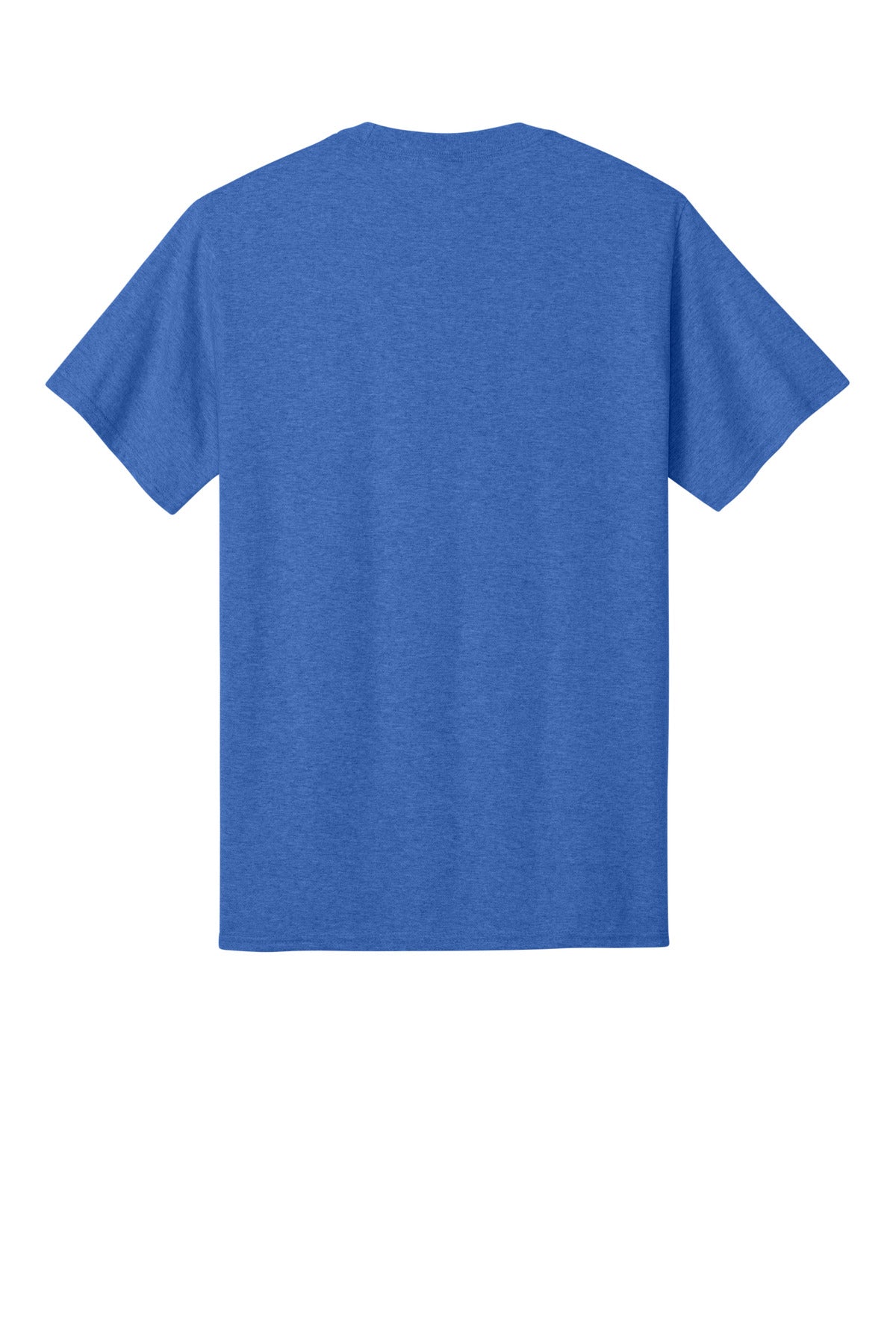 Rear View of Hthr Royal Port & Co Core Cotton Tee. PC54 plain