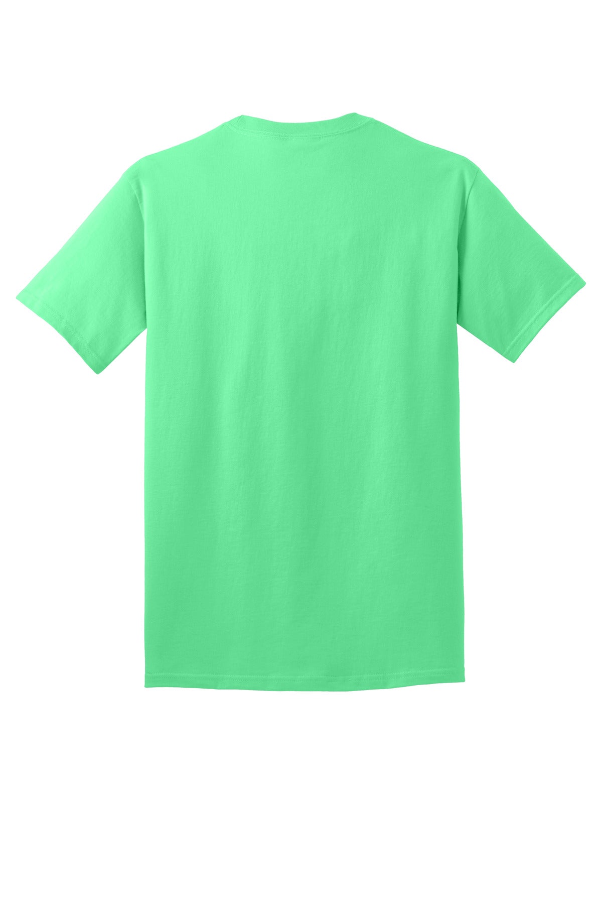 Rear View of Jadeite Port & Co Core Cotton Tee. PC54 plain