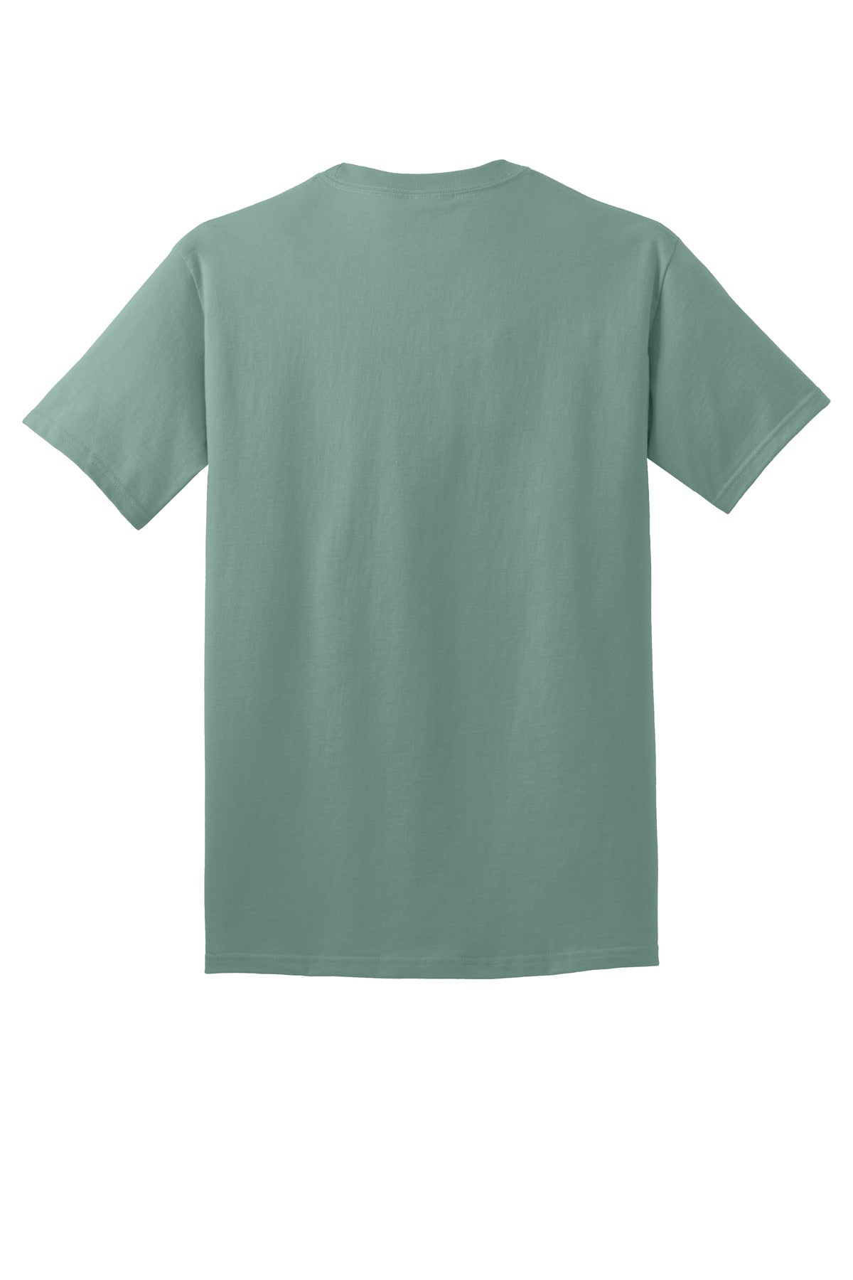 Rear View of LaurelGrn Port & Co Core Cotton Tee. PC54 plain