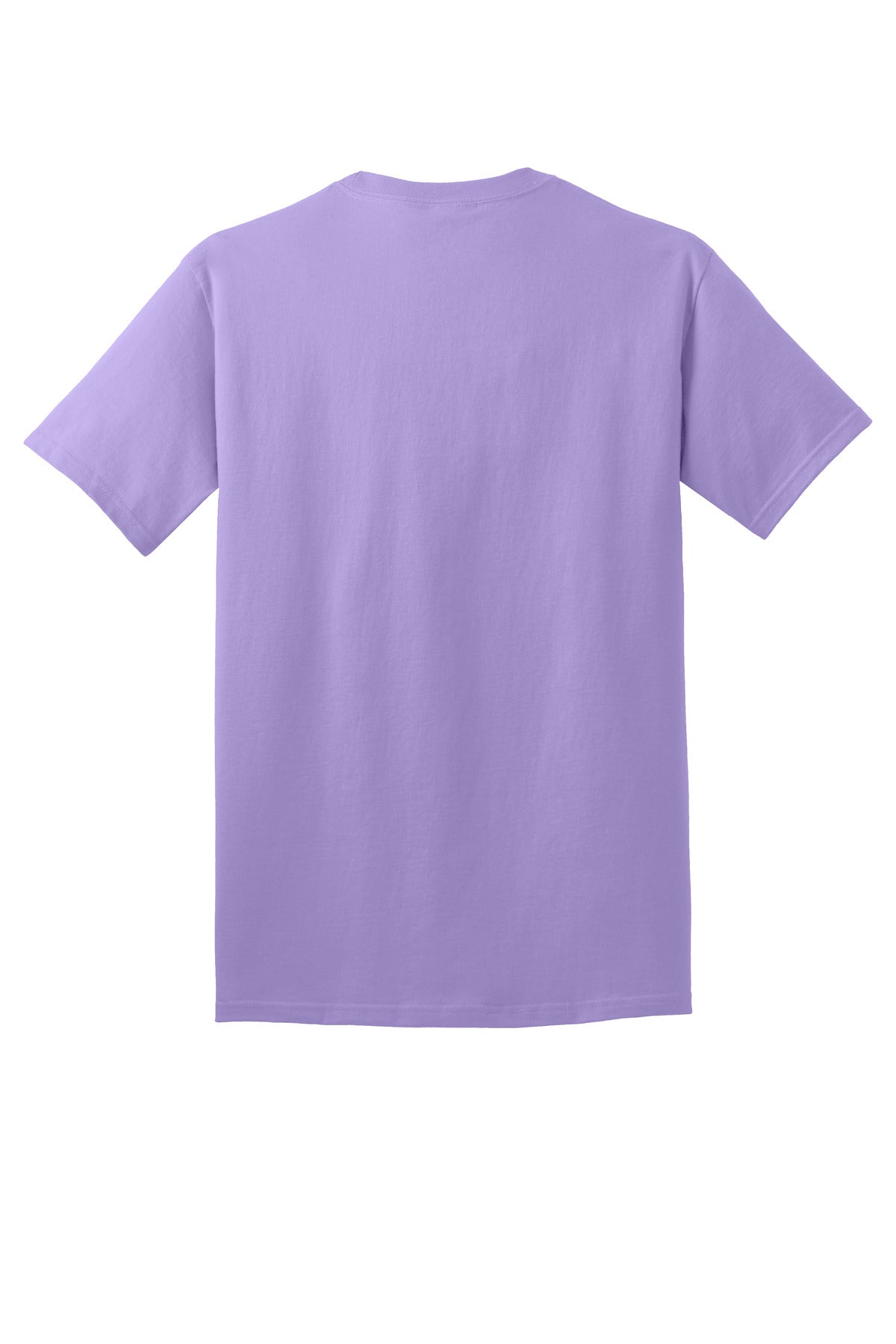 Rear View of Lavender Port & Co Core Cotton Tee. PC54 plain