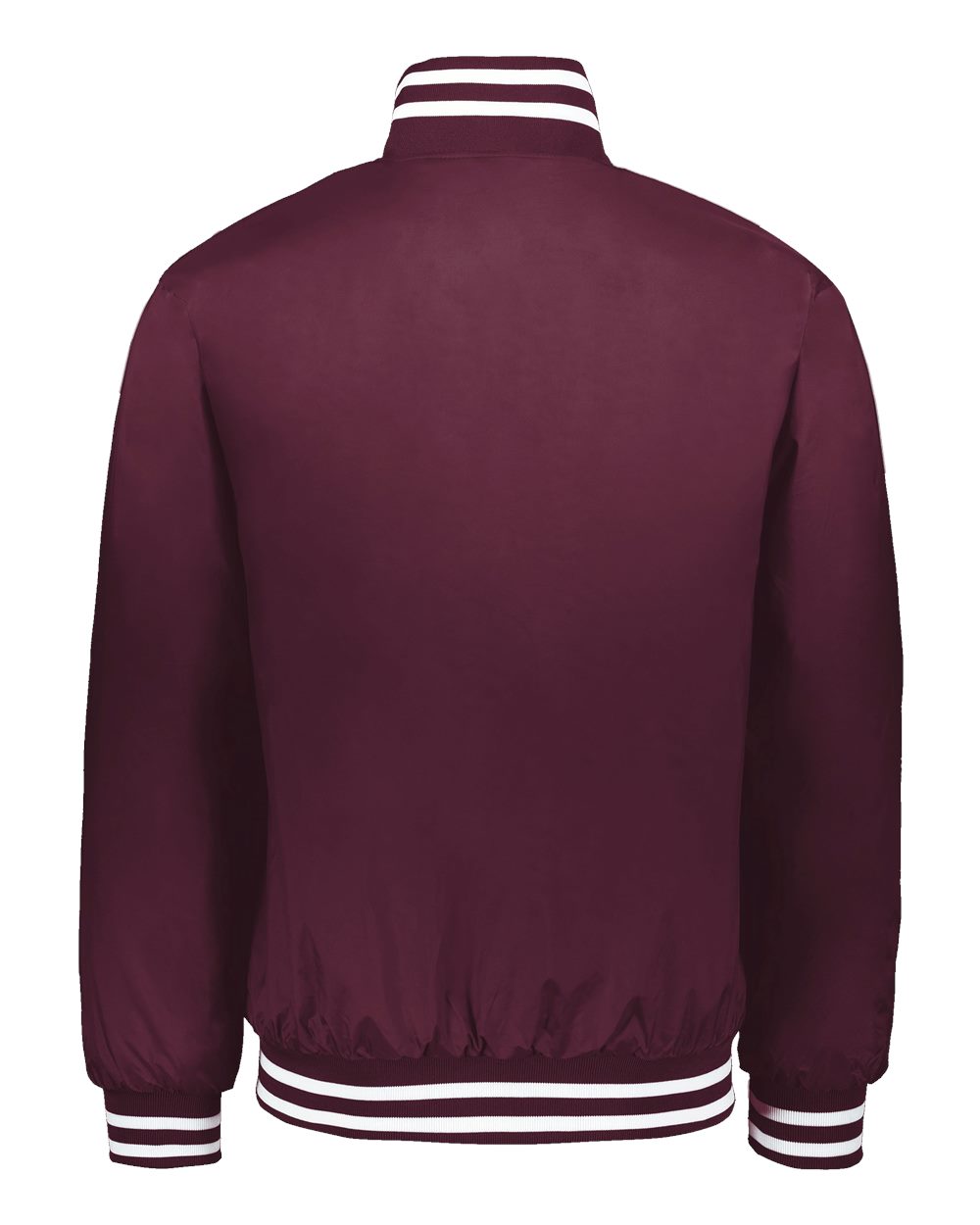 Rear View of Maroon/ White Heritage Jacket - 229140 plain