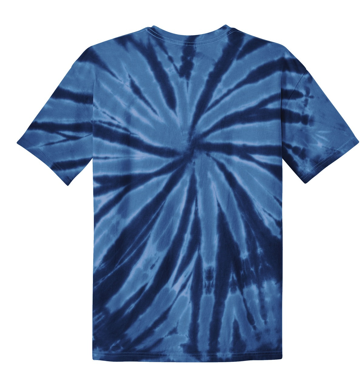 Rear View of Navy Port & Co Tie-Dye Tee. PC147