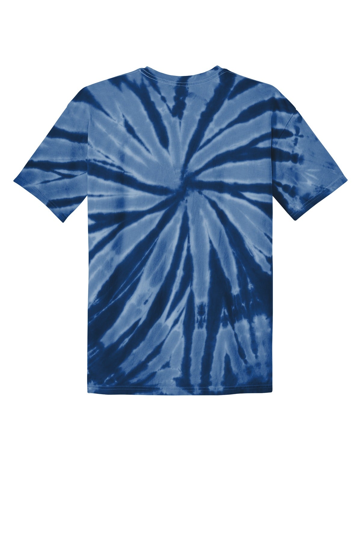 Rear View of Navy Port & Co Tie-Dye Tee. PC147