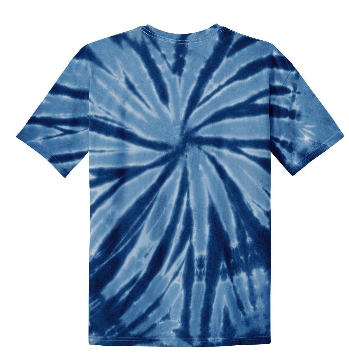 Rear View of Navy Port & Co Youth Tie-Dye Tee. PC147Y