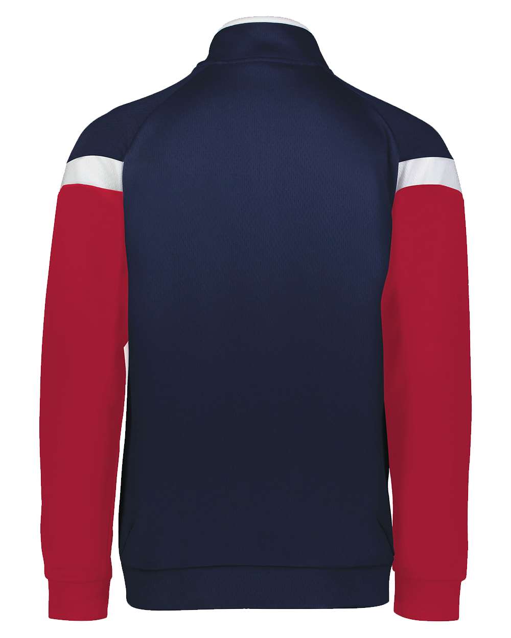 Rear View of Navy/ White/ Scarlet Youth Limitless Full-Zip Jacket - 229679 plain