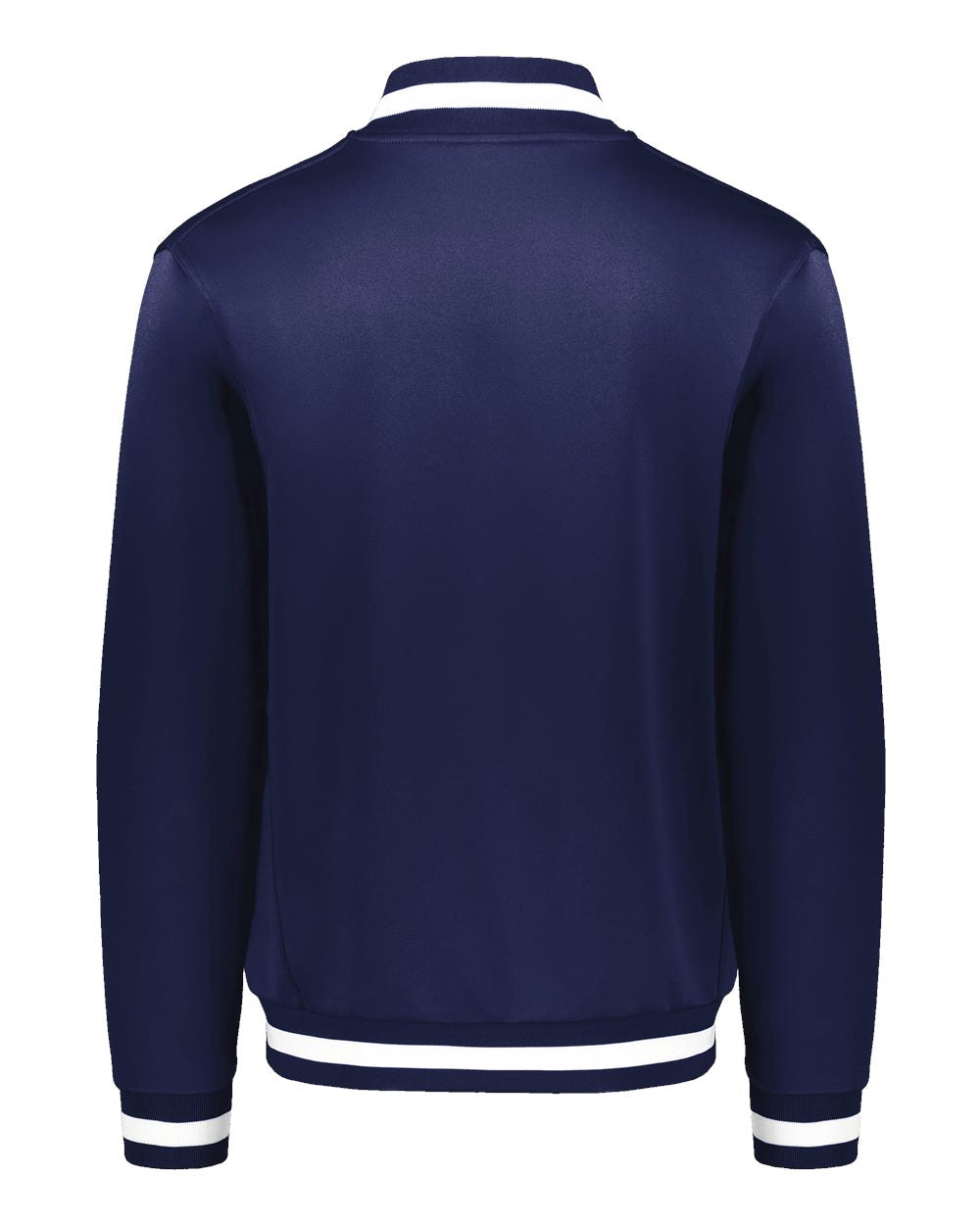 Rear View of Navy/ White Youth V-Street Full-Zip Jacket - 223647 plain