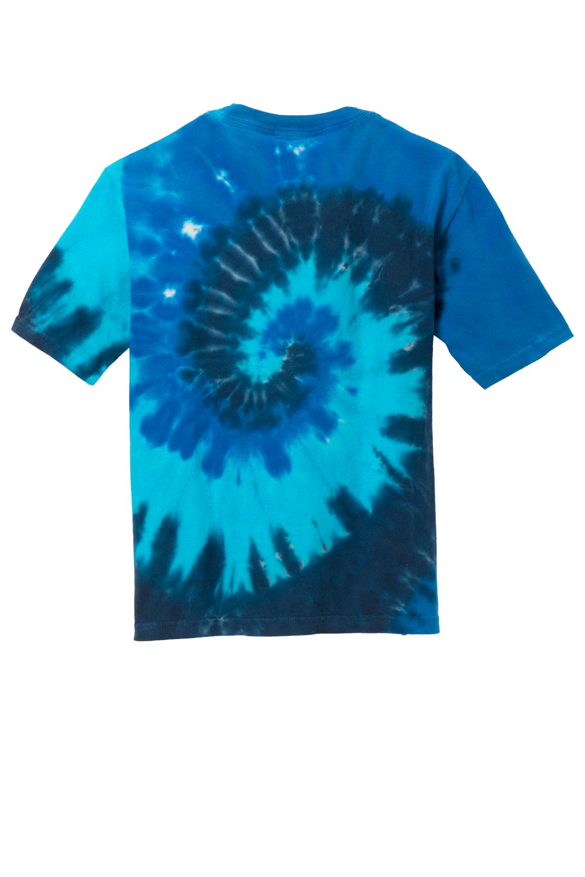 Rear View of Ocean Rainbow Port & Co Youth Tie-Dye Tee. PC147Y plain