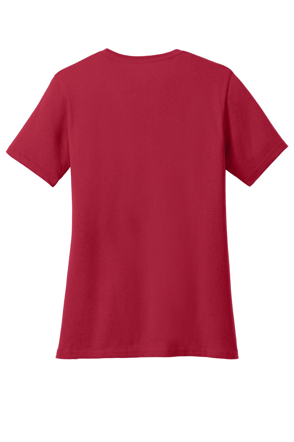 Rear View of Red Port & Co Women's Core Cotton Tee. LPC54 plain