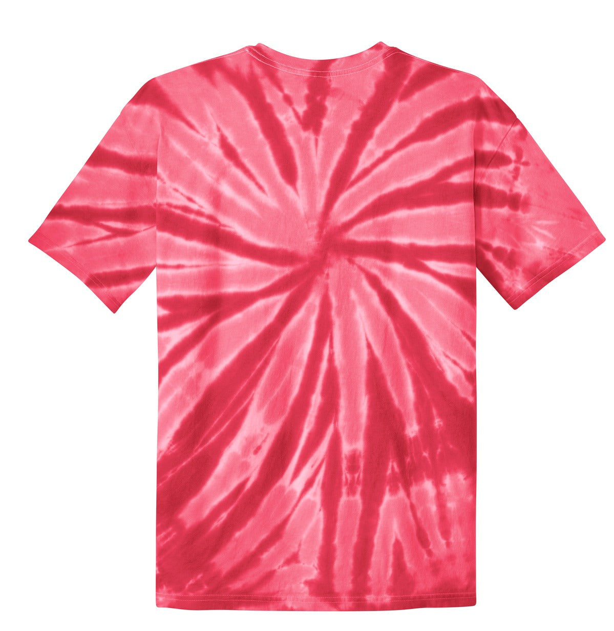 Rear View of Red Port & Co Youth Tie-Dye Tee. PC147Y plain