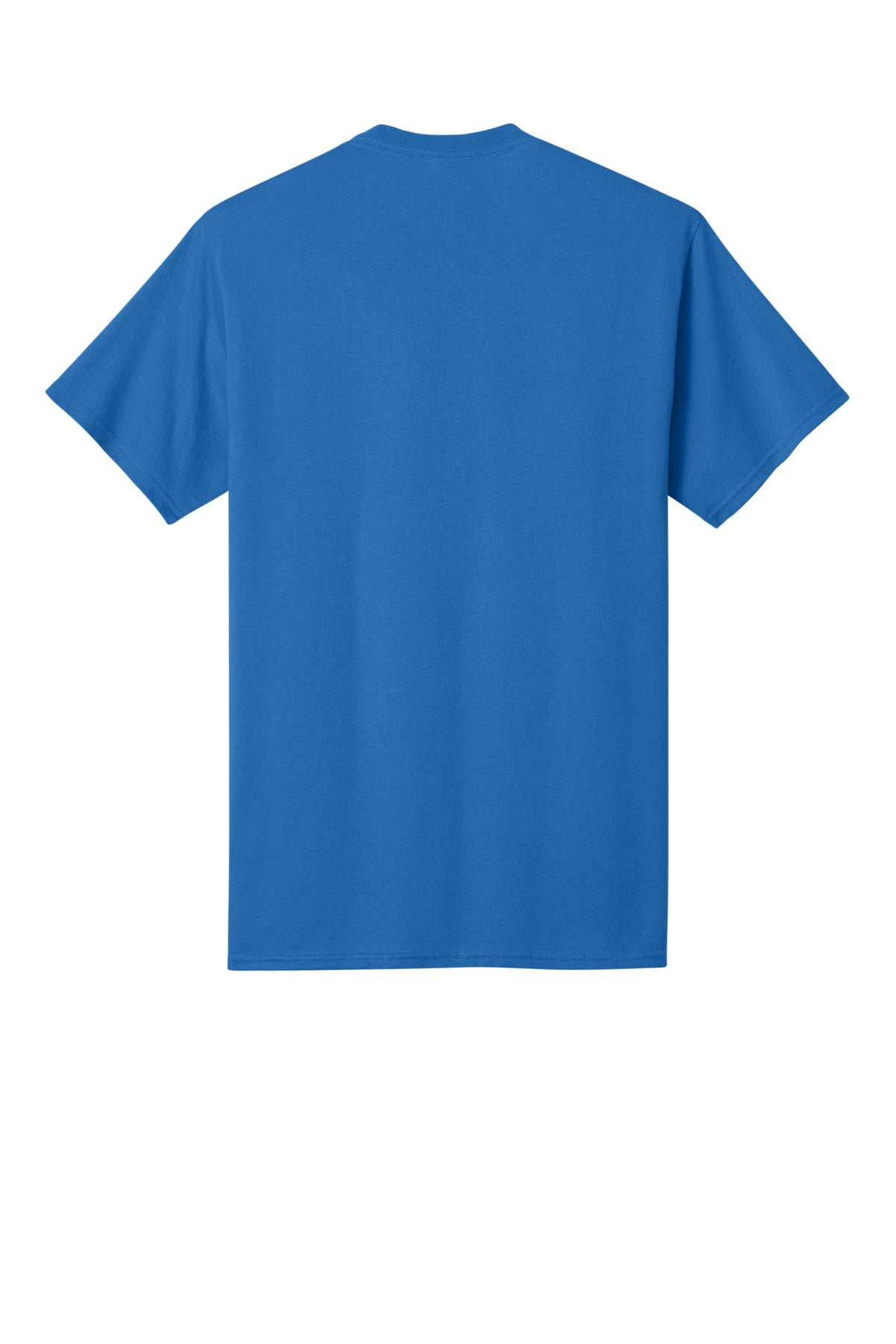 Rear View of Royal Port & Co Core Cotton Tee. PC54 plain
