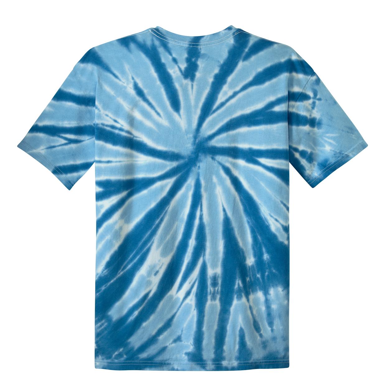Rear View of Royal Port & Co Tie-Dye Tee. PC147