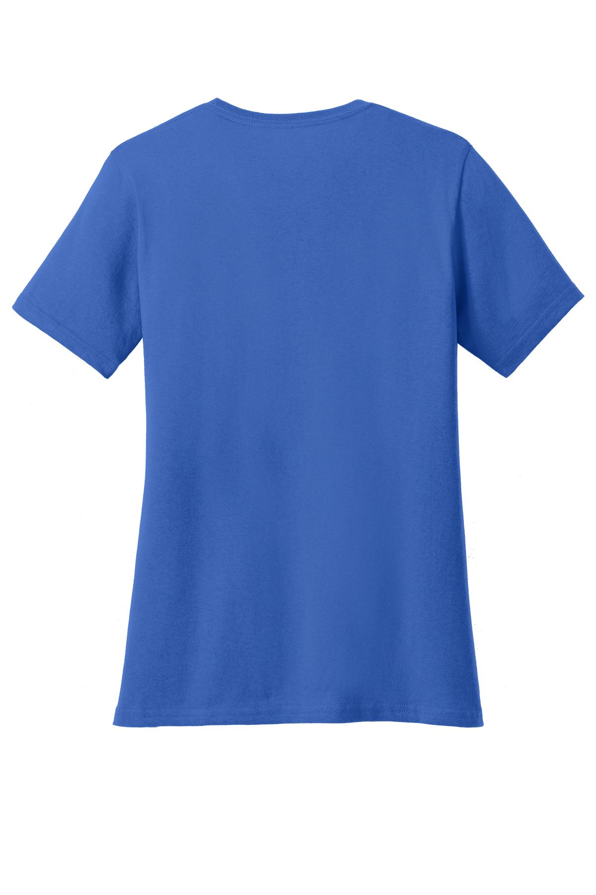 Rear View of Royal Port & Co Women's Core Cotton Tee. LPC54 plain