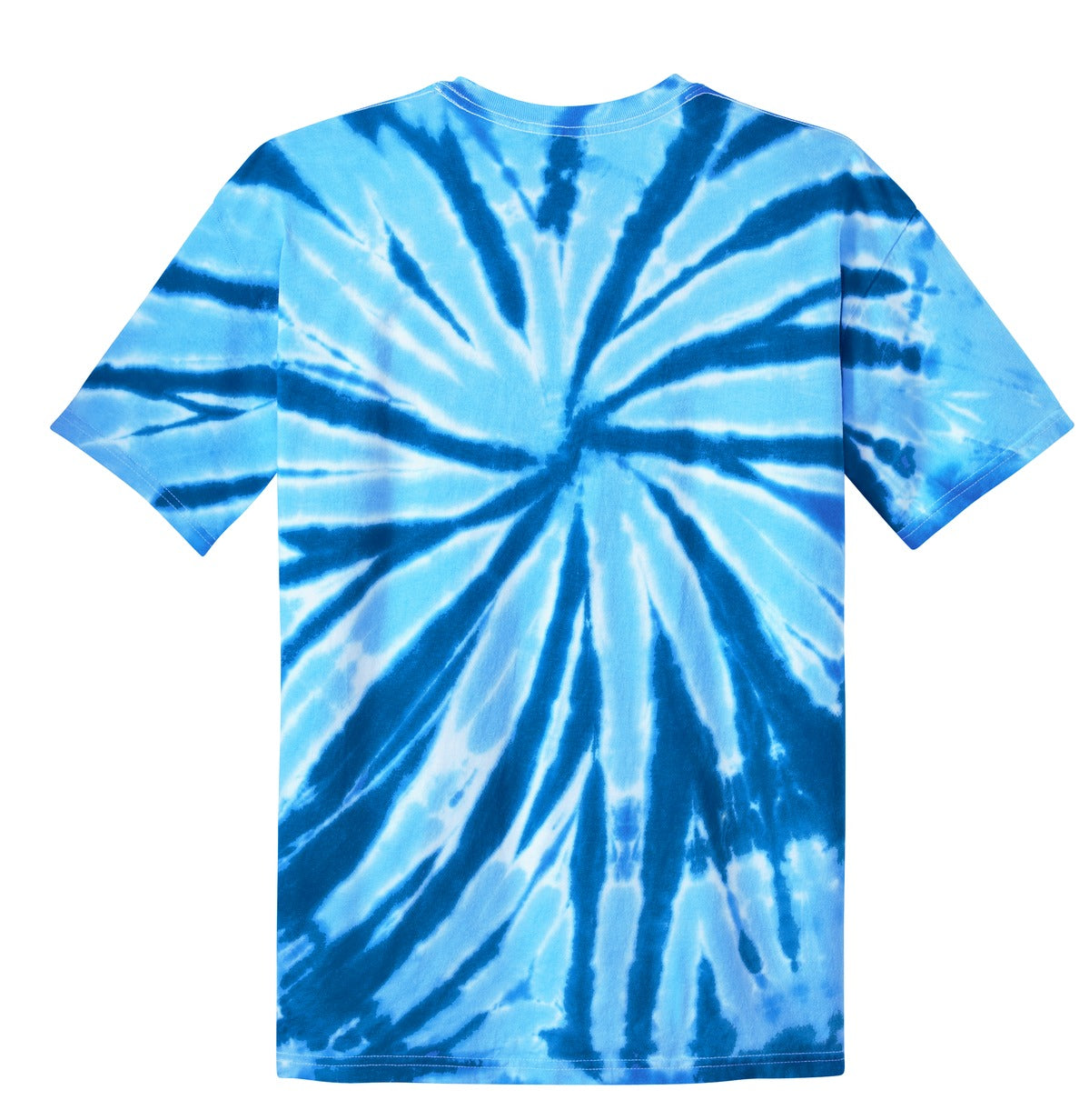 Rear View of Royal Port & Co Youth Tie-Dye Tee. PC147Y