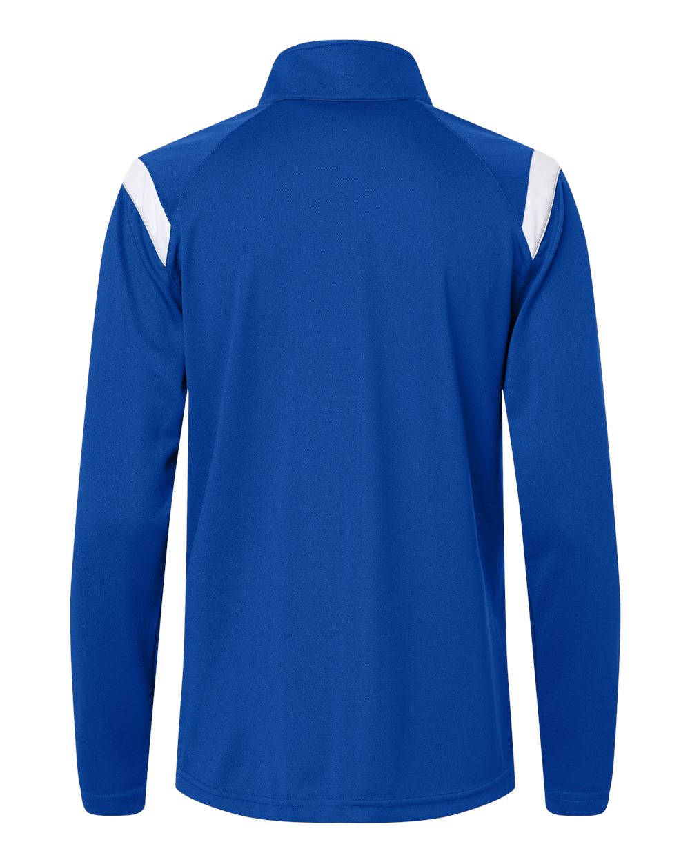 Rear View of Royal/ White Women's On The Rise Outercore Warm-Up Jacket - 7925 plain