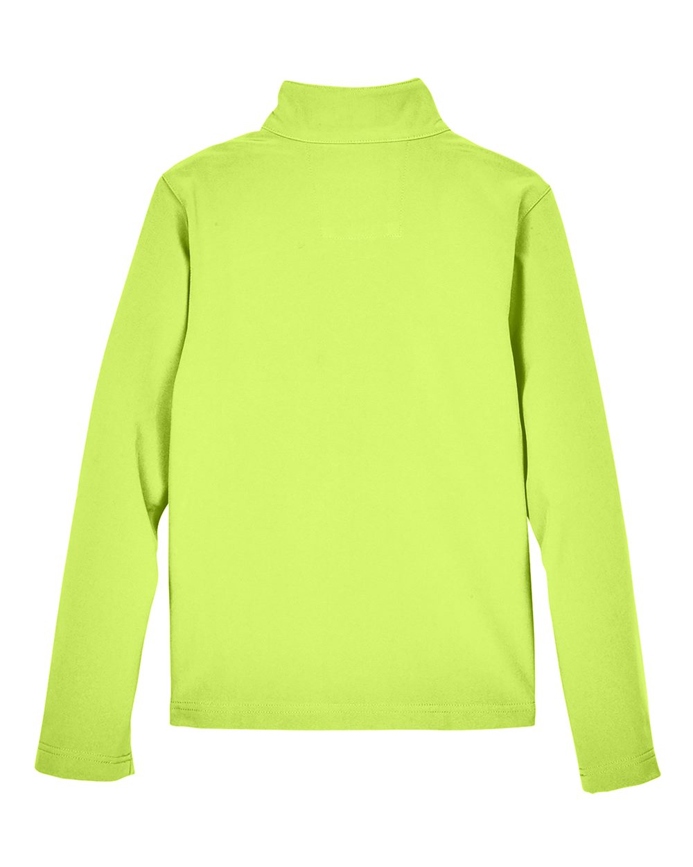 Rear View of Safety Yellow Youth Leader Soft Shell Jacket - TT80Y plain