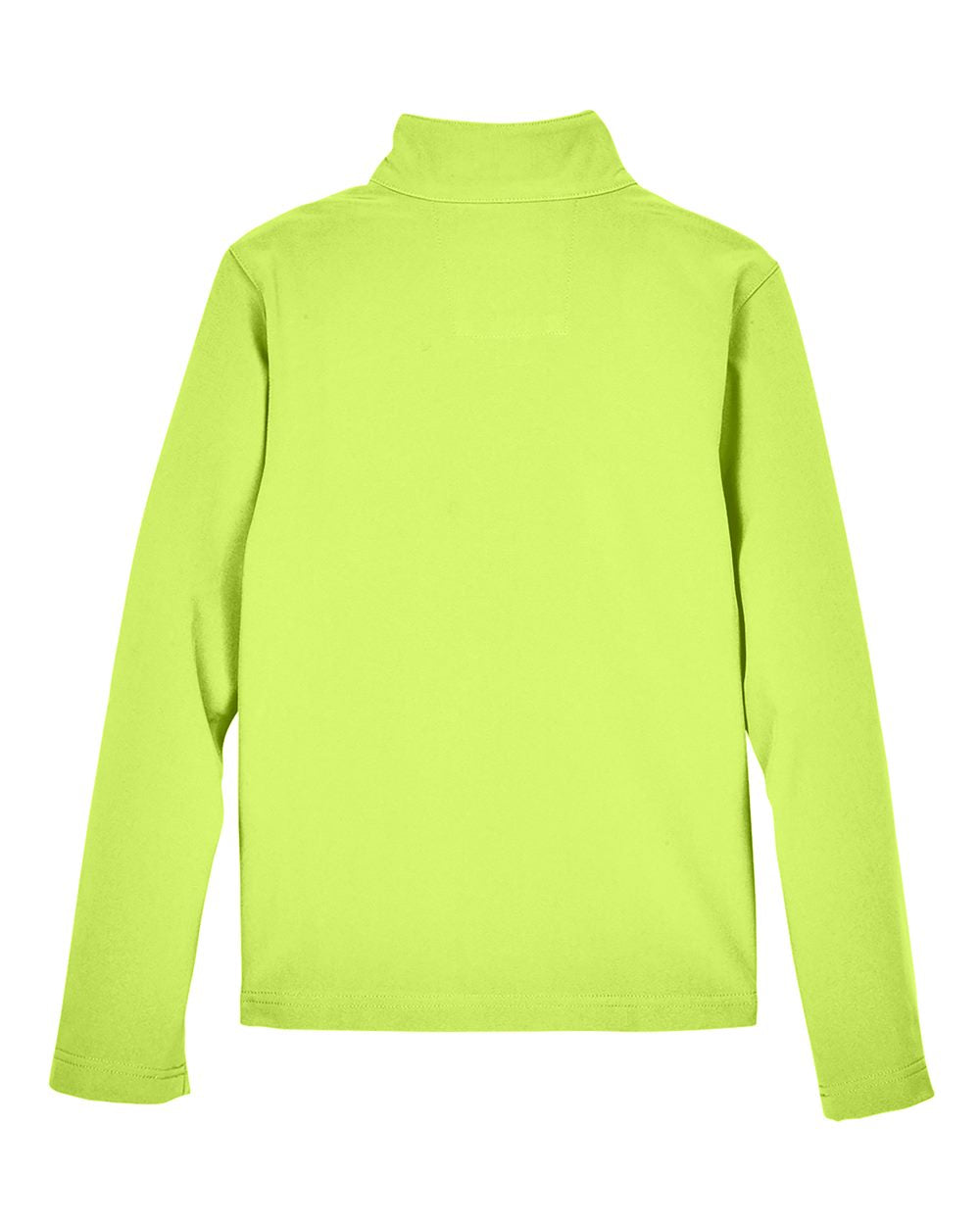 Rear View of Safety Yellow Youth Leader Soft Shell Jacket - TT80Y plain