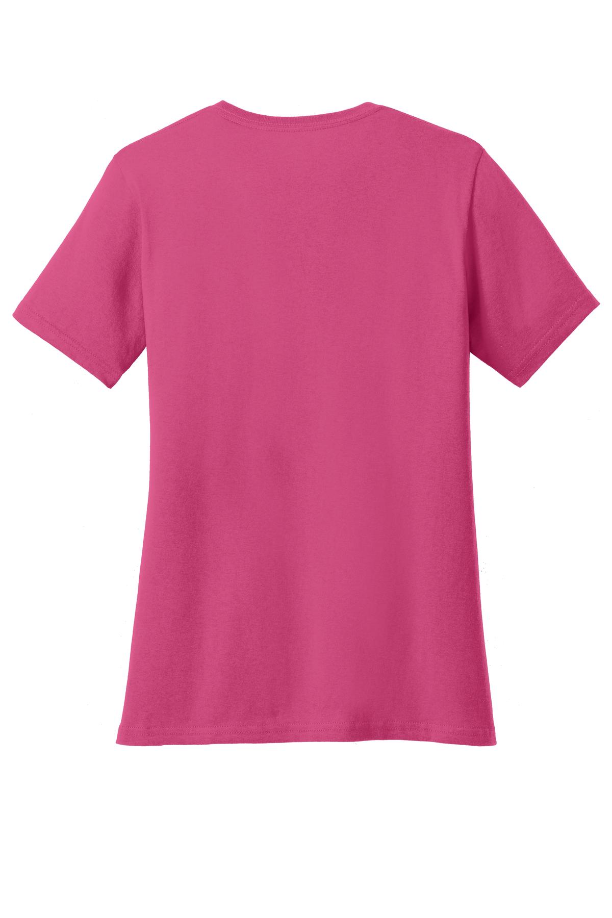 Rear View of Sangria Port & Co Women's Core Cotton Tee. LPC54 plain