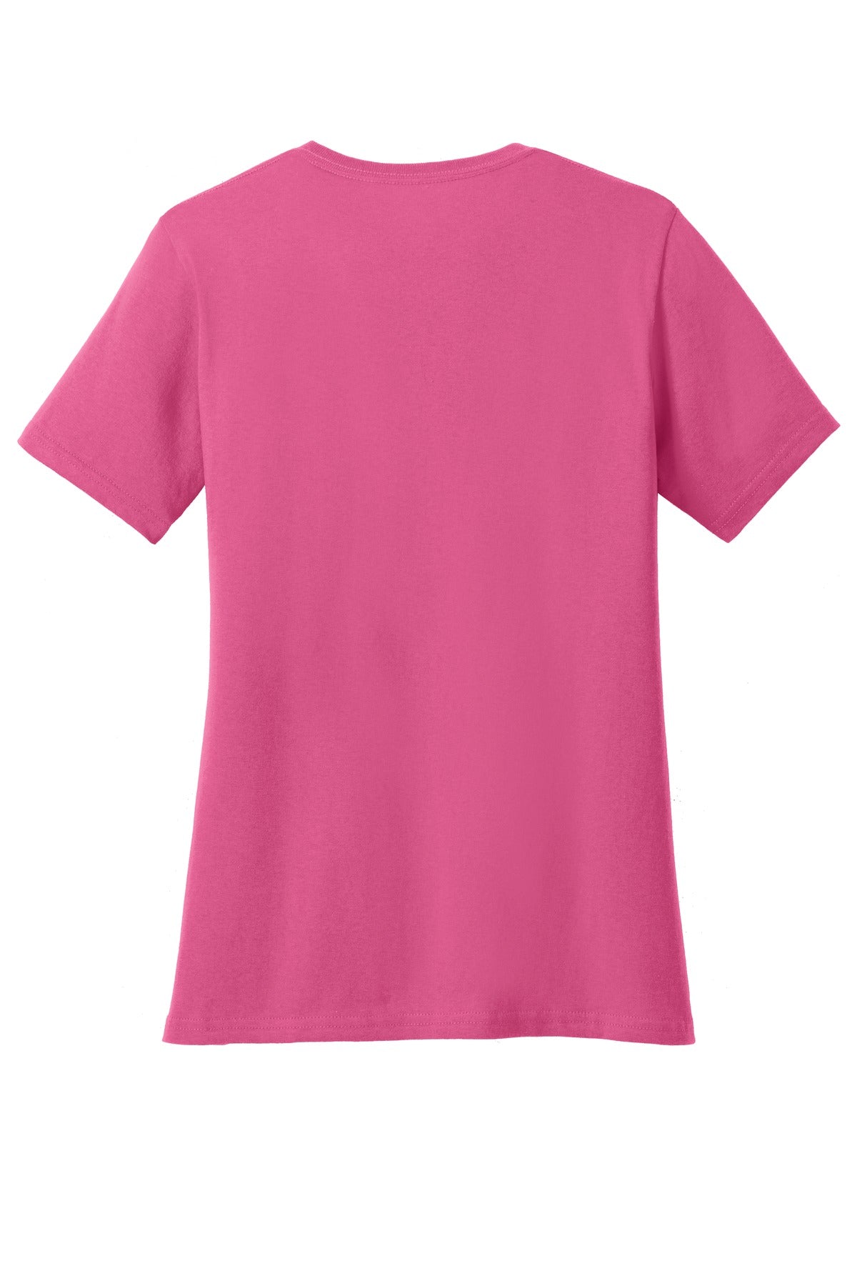 Rear View of Sangria Port & Co Women's Core Cotton V-Neck Tee. LPC54V plain