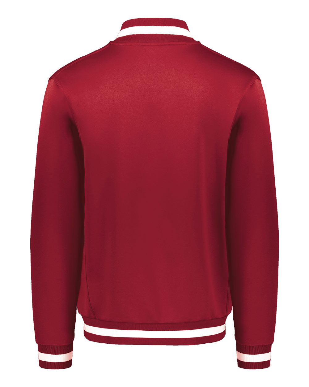 Rear View of Scarlet/ White Youth V-Street Full-Zip Jacket - 223647 plain