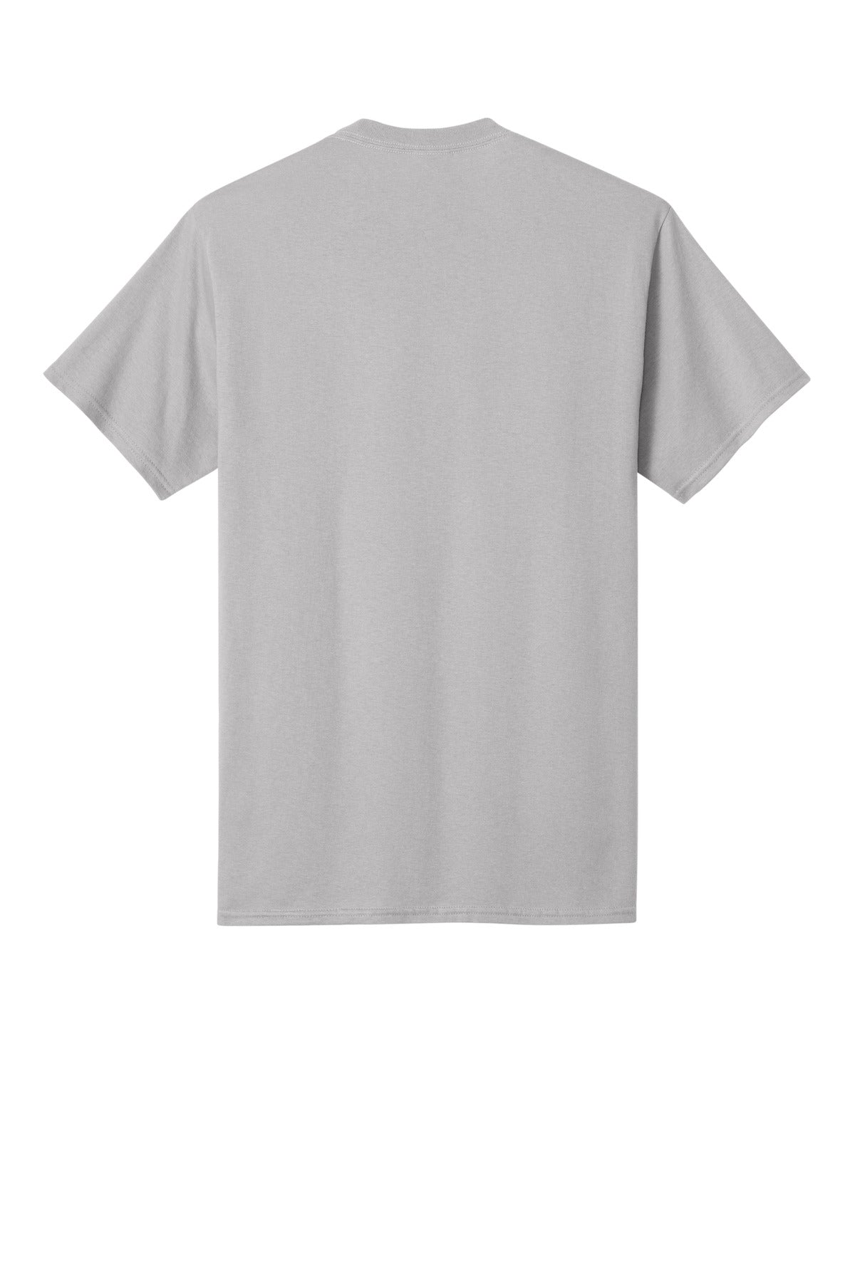 Rear View of Silver Port & Co Core Cotton Tee. PC54 plain