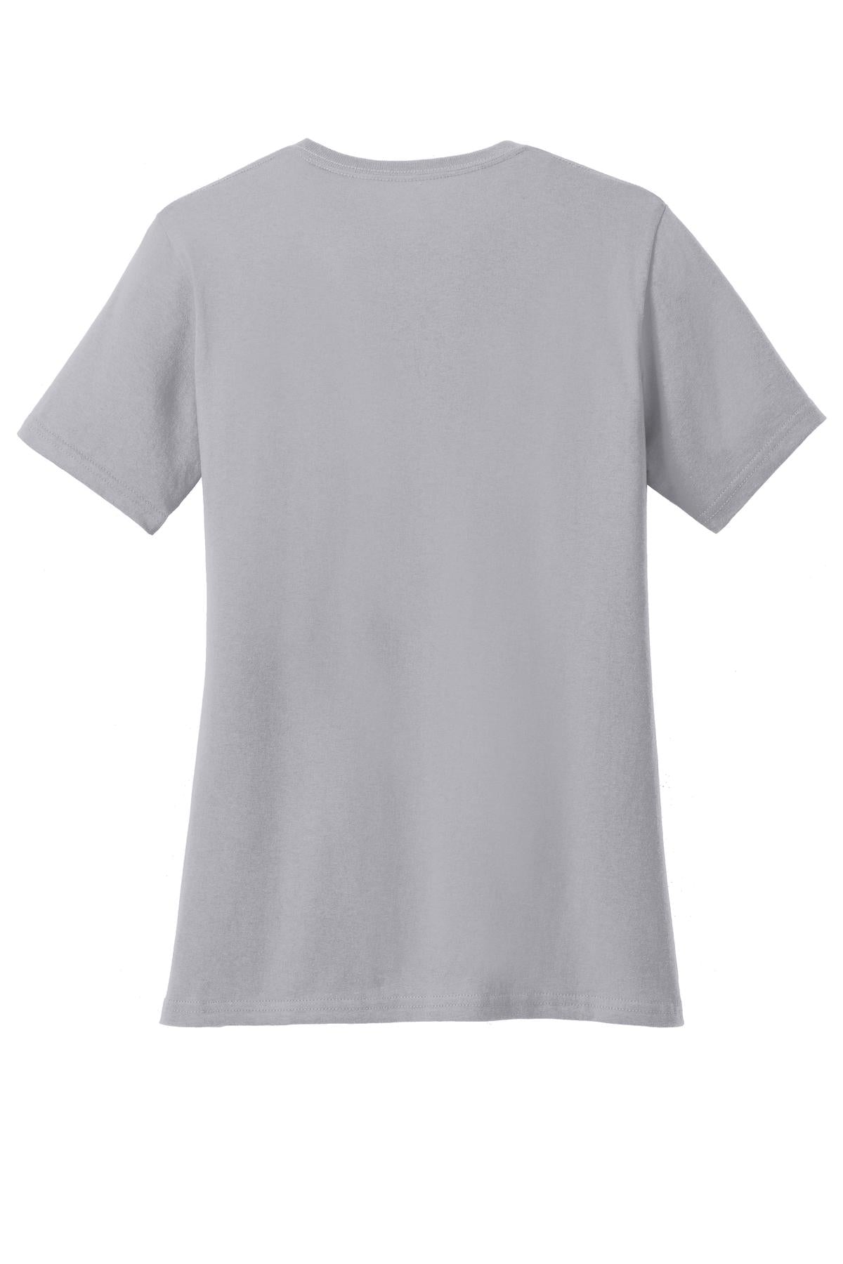 Rear View of Silver Port & Co Women's Core Cotton Tee. LPC54 plain