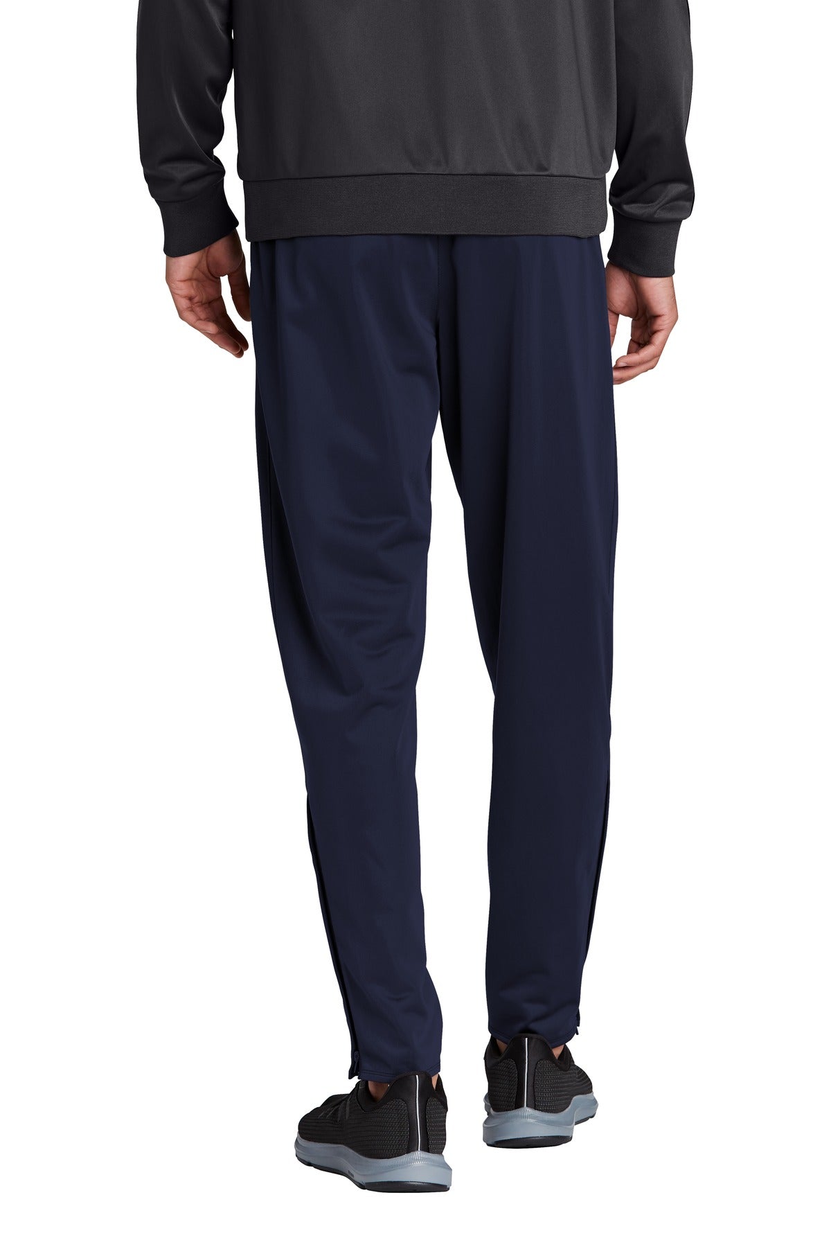 Rear View of True Navy Sport-Tek Tricot Track Jogger. PST95 plain