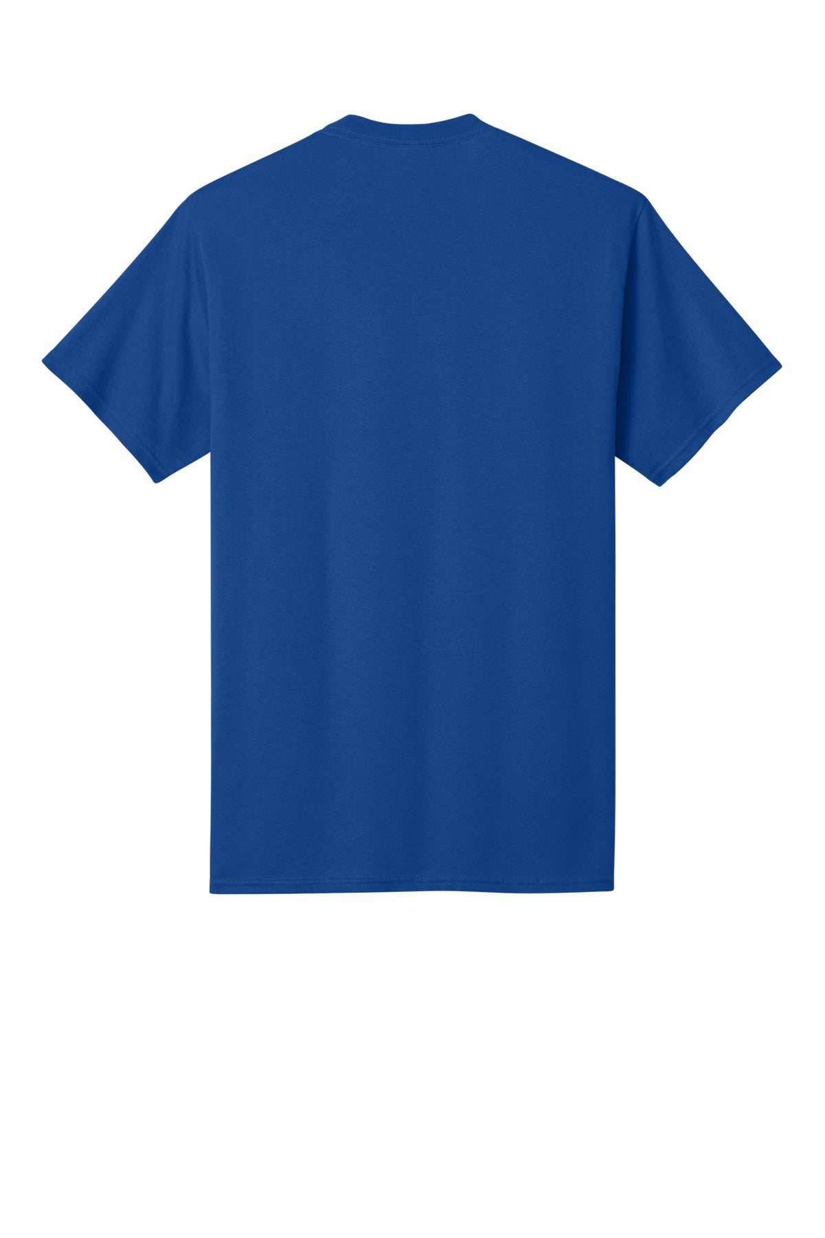 Rear View of True Royal Port & Co Core Cotton Tee. PC54 plain