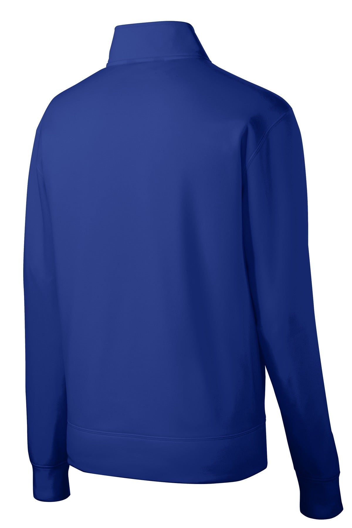 Rear View of True Royal Sport-Tek Sport-Wick Fleece Full-Zip Jacket. ST241 plain