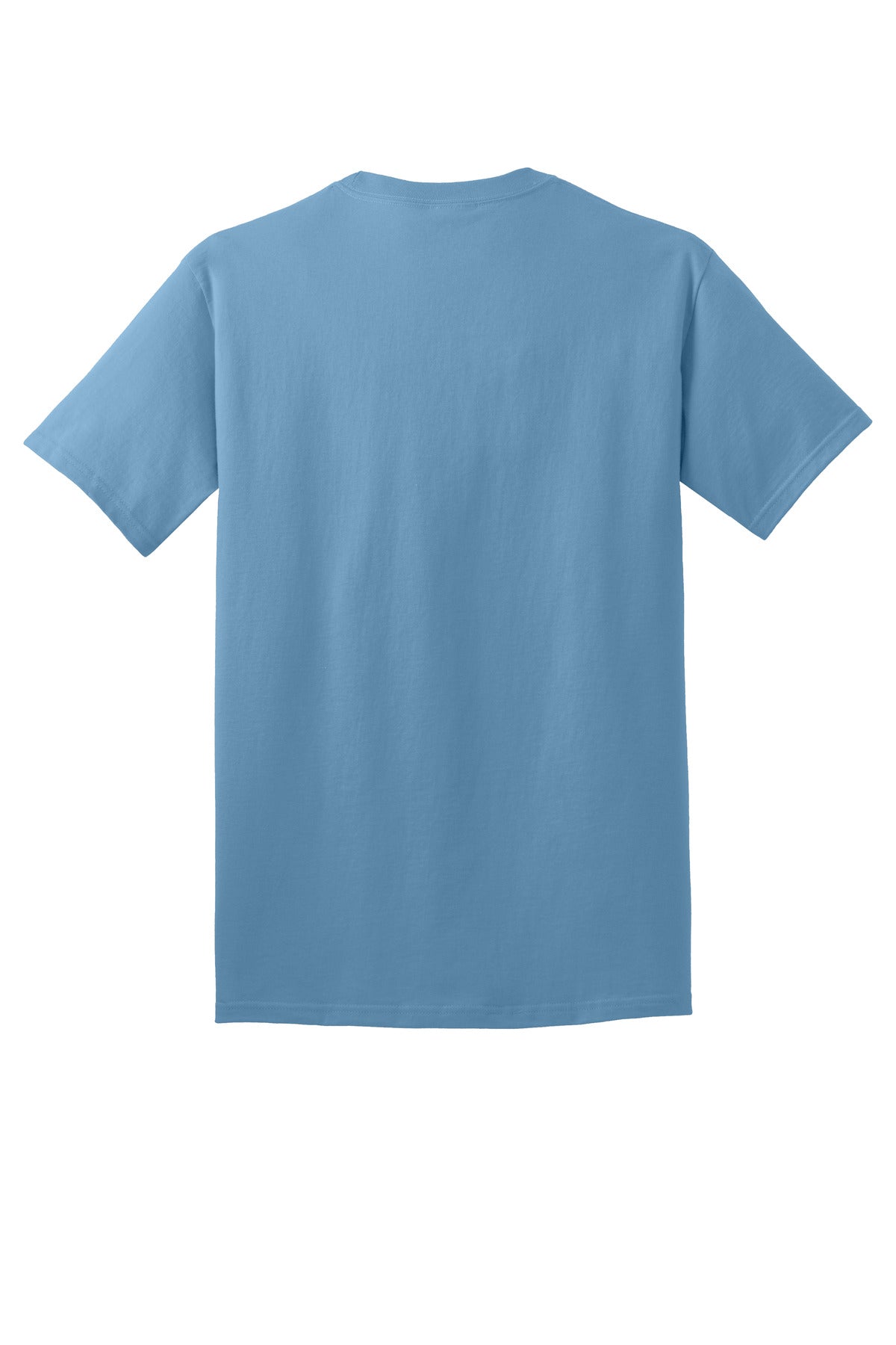 Rear View of TundraBlu Port & Co Core Cotton Tee. PC54 plain
