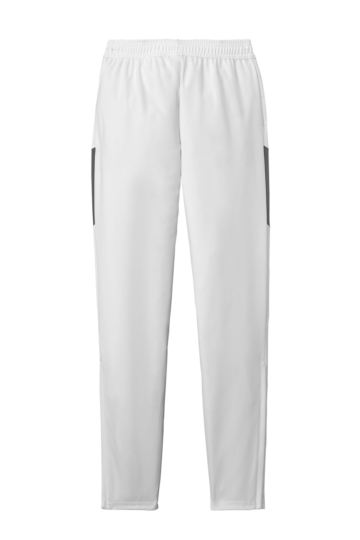 Rear View of White/IrGy Sport-Tek Travel Pant PST800 plain