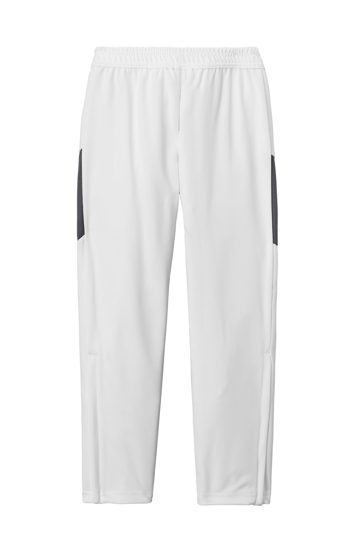 Rear View of White/IrGy Sport-Tek Youth Travel Pant YPST800