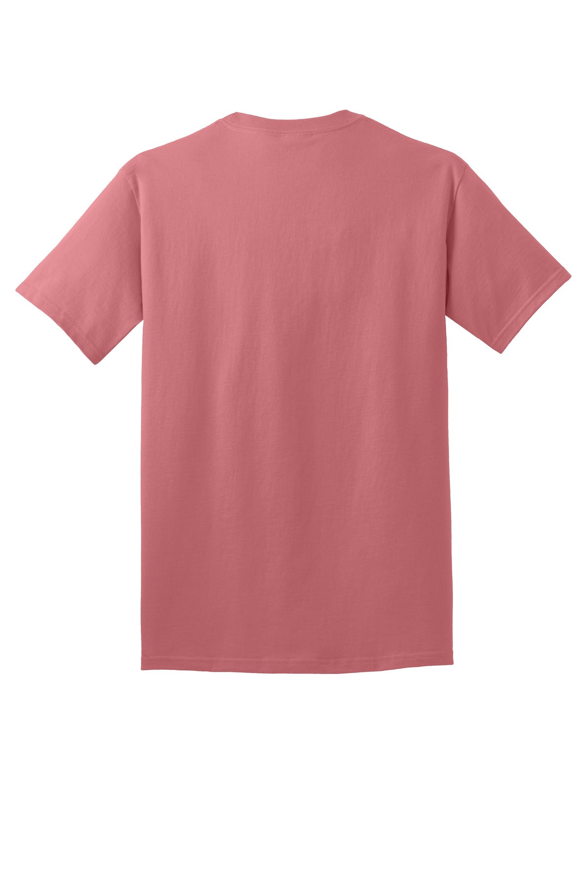 Rear View of Zinnia Port & Co Core Cotton Tee. PC54 plain