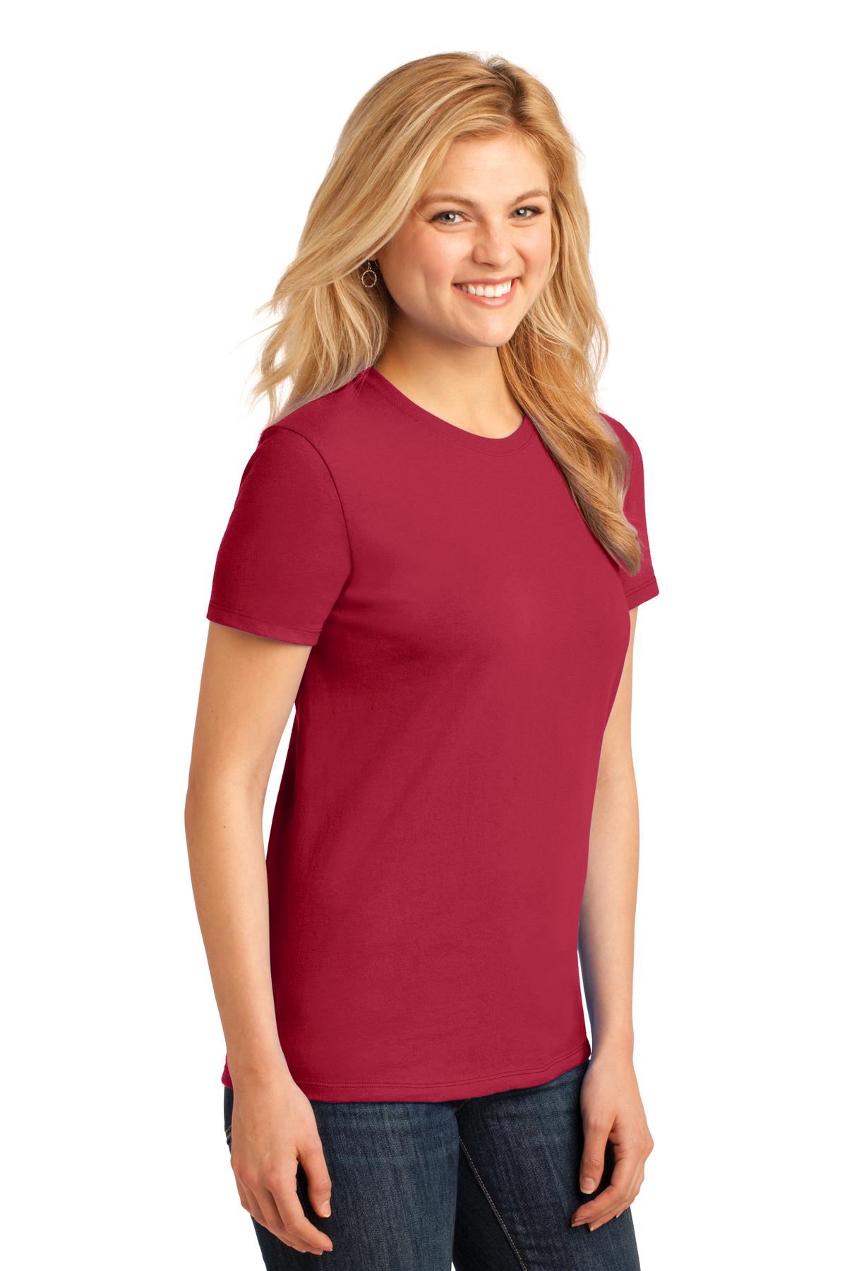 Red Port & Co Women's Core Cotton Tee. LPC54 plain