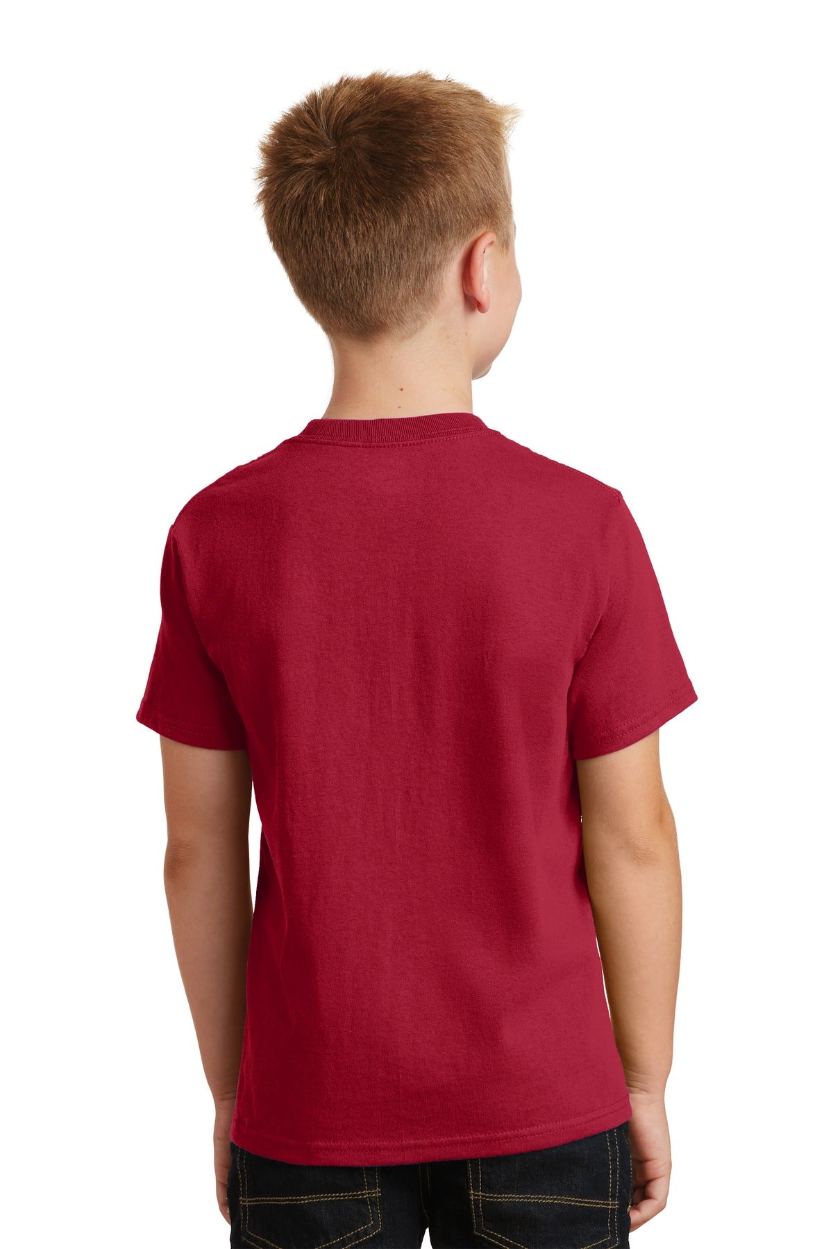 Red Port & Co Youth Core Cotton Tee. PC54Y plain