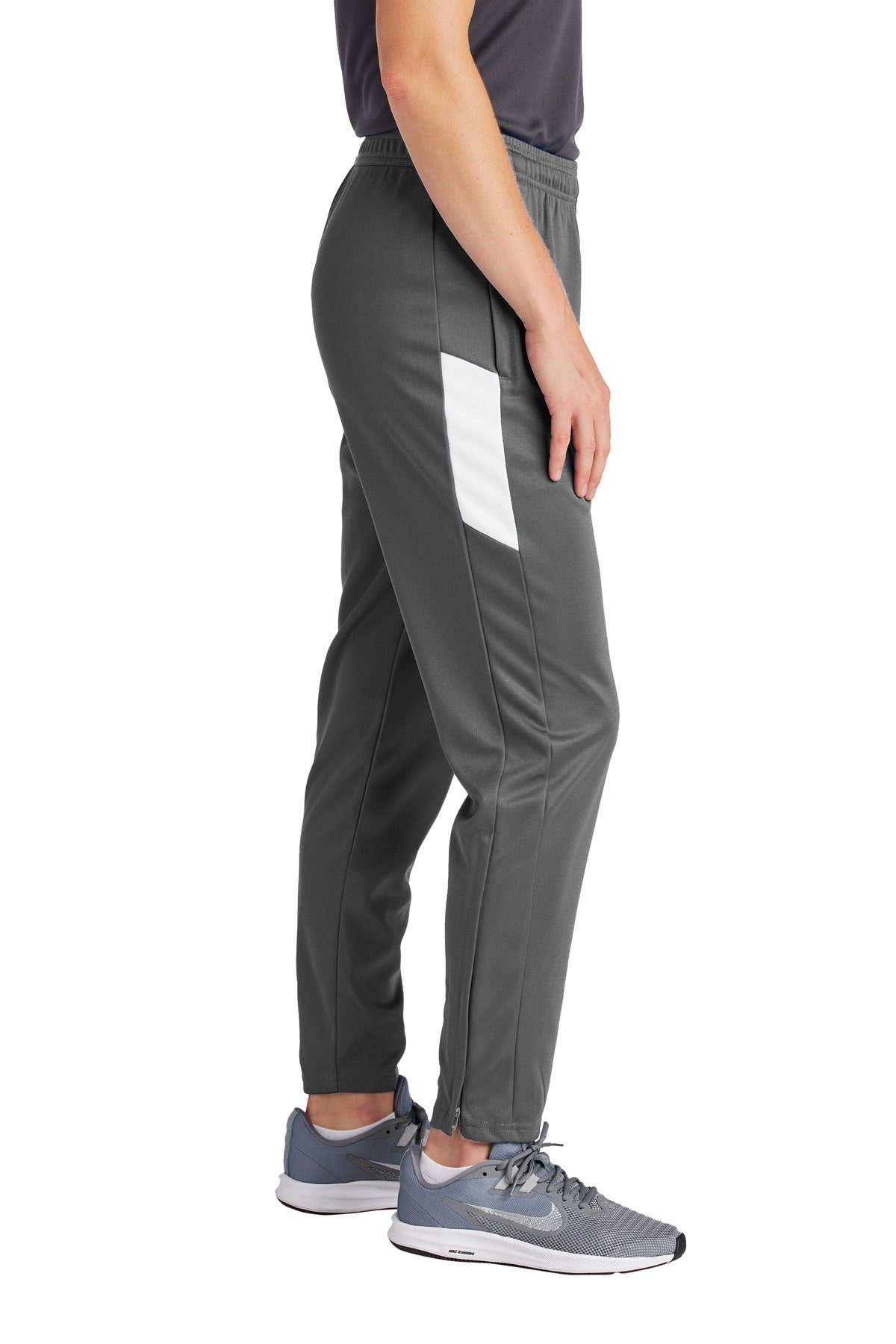 Right View of IrGy/White Sport-Tek Women's Travel Pant LPST800 plain
