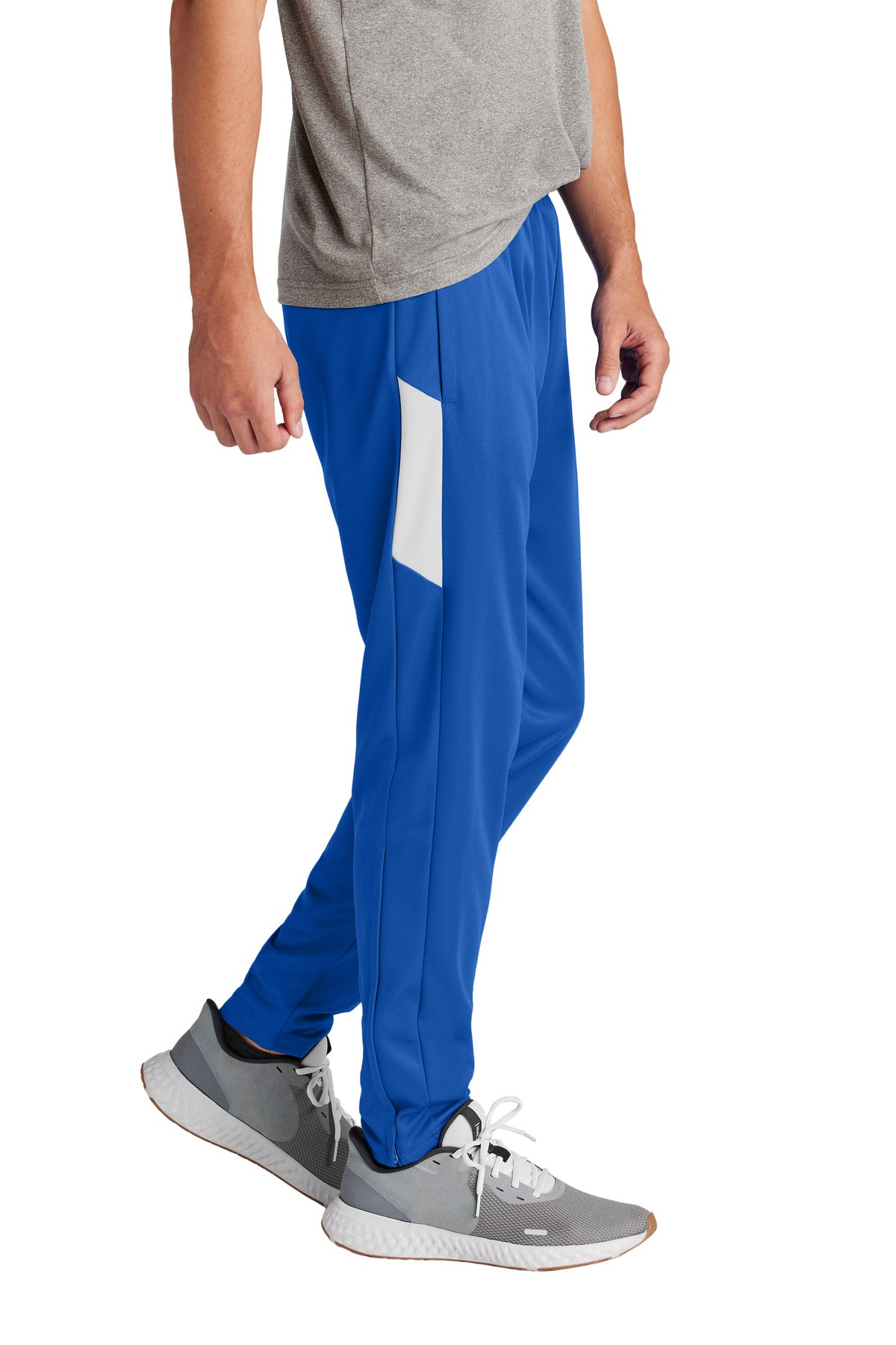 Right View of TRy/White Sport-Tek Travel Pant PST800 plain