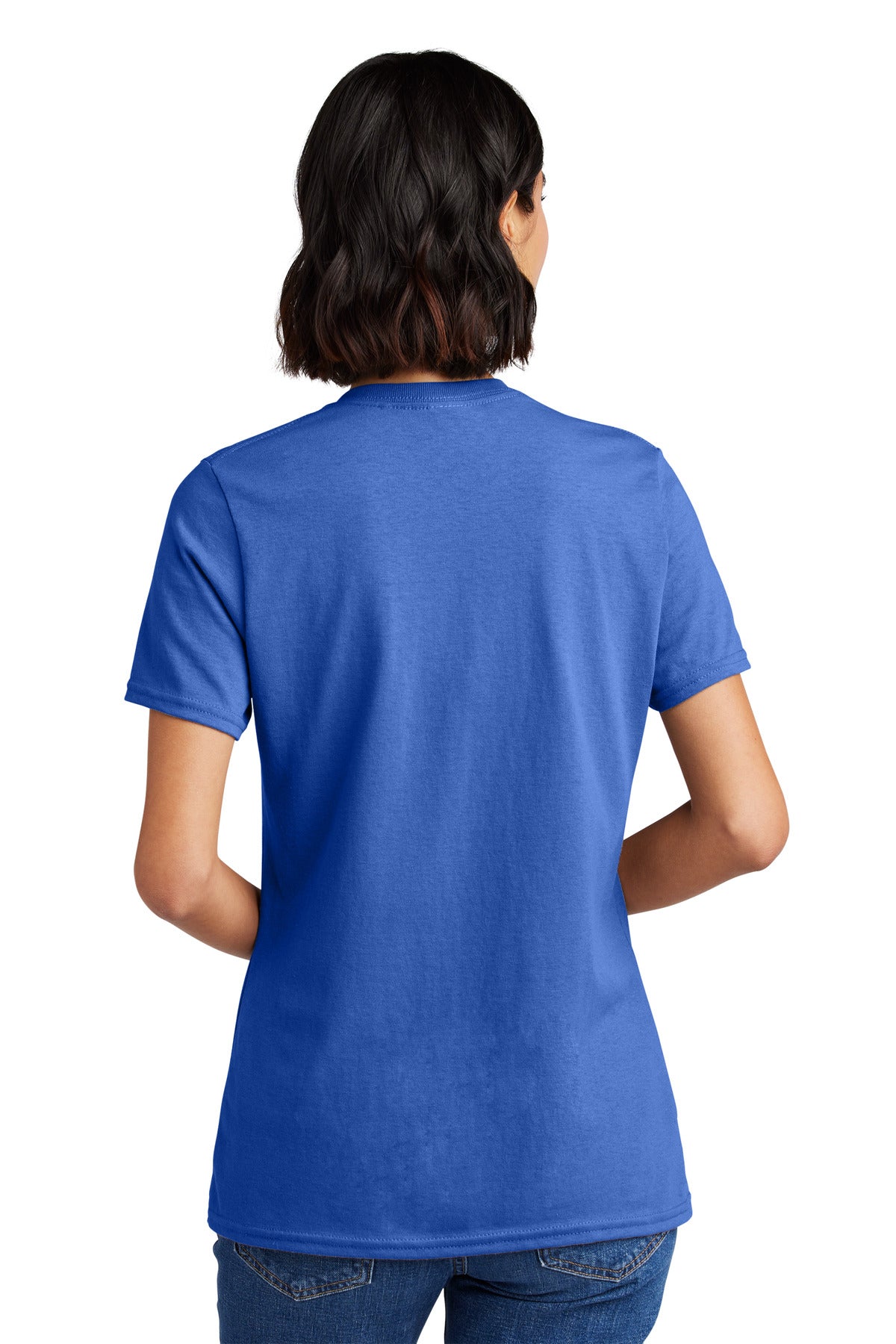 Royal Port & Co Women's Core Cotton V-Neck Tee. LPC54V plain