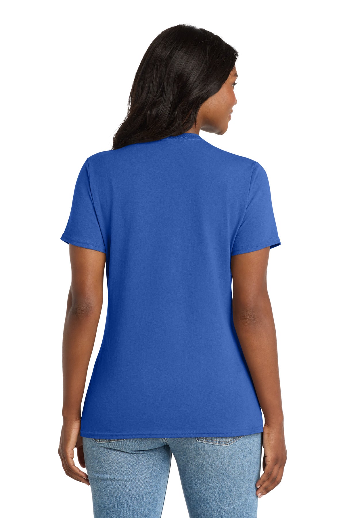 Royal Port & Co Women's Core Cotton V-Neck Tee. LPC54V plain